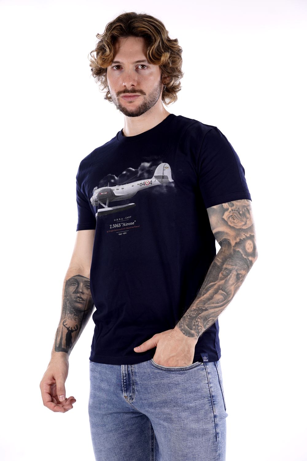 T-shirt AERONAUTICA MILITARE da Uomo - blu TS22550835708357 BLU