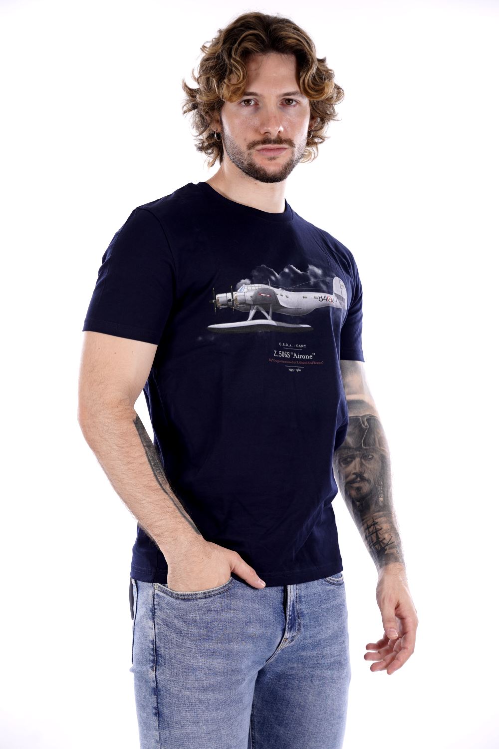T-shirt AERONAUTICA MILITARE da Uomo - blu TS22550835708357 BLU