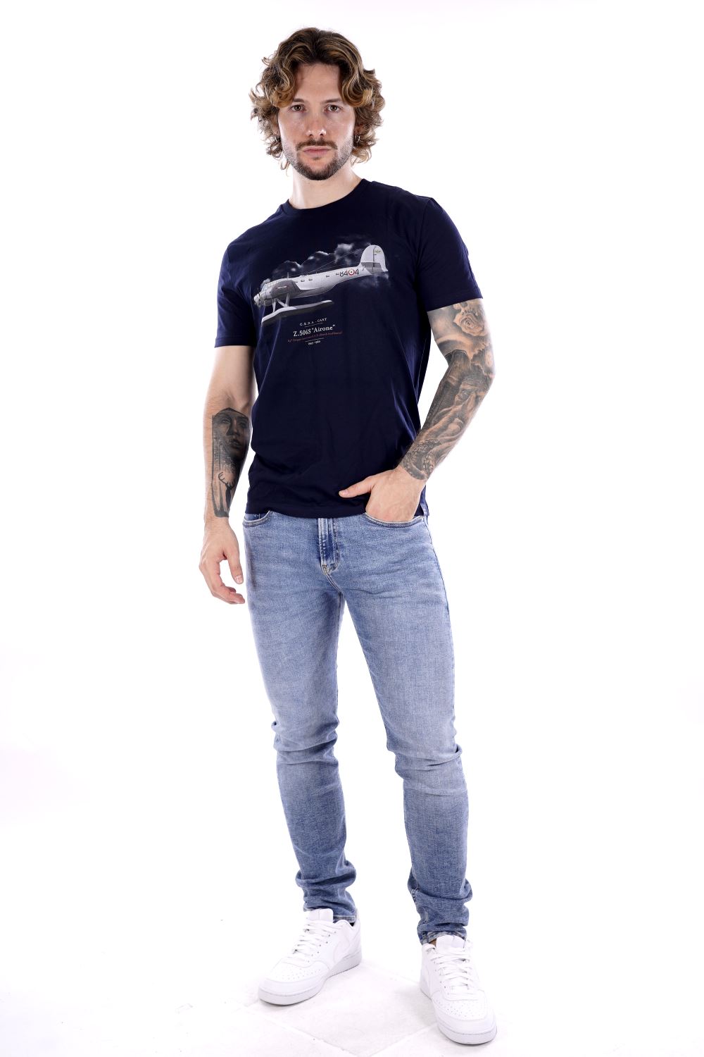 T-shirt AERONAUTICA MILITARE da Uomo - blu TS22550835708357 BLU