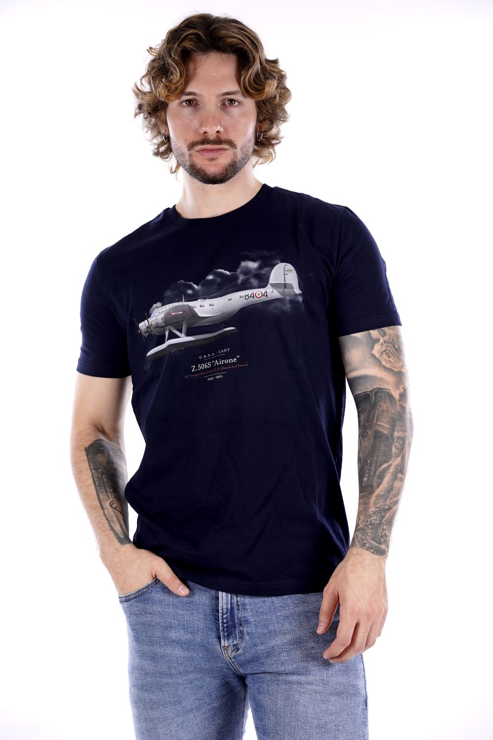 T-shirt AERONAUTICA MILITARE da Uomo - blu TS22550835708357 BLU
