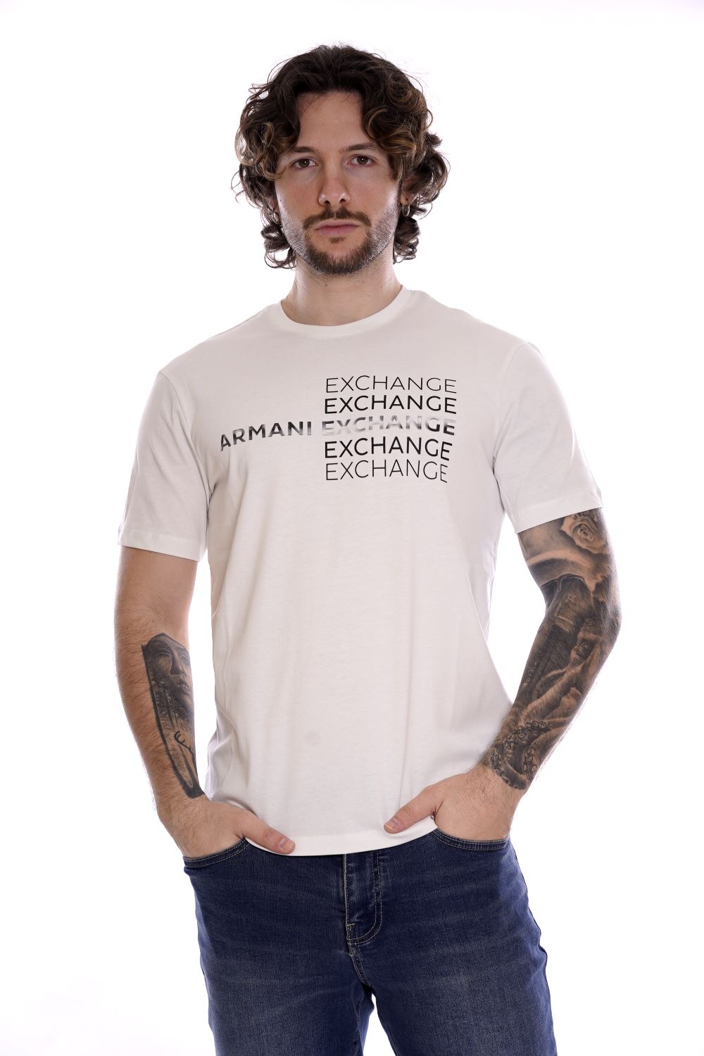 Armani T-shirt Bianca Da Uomo