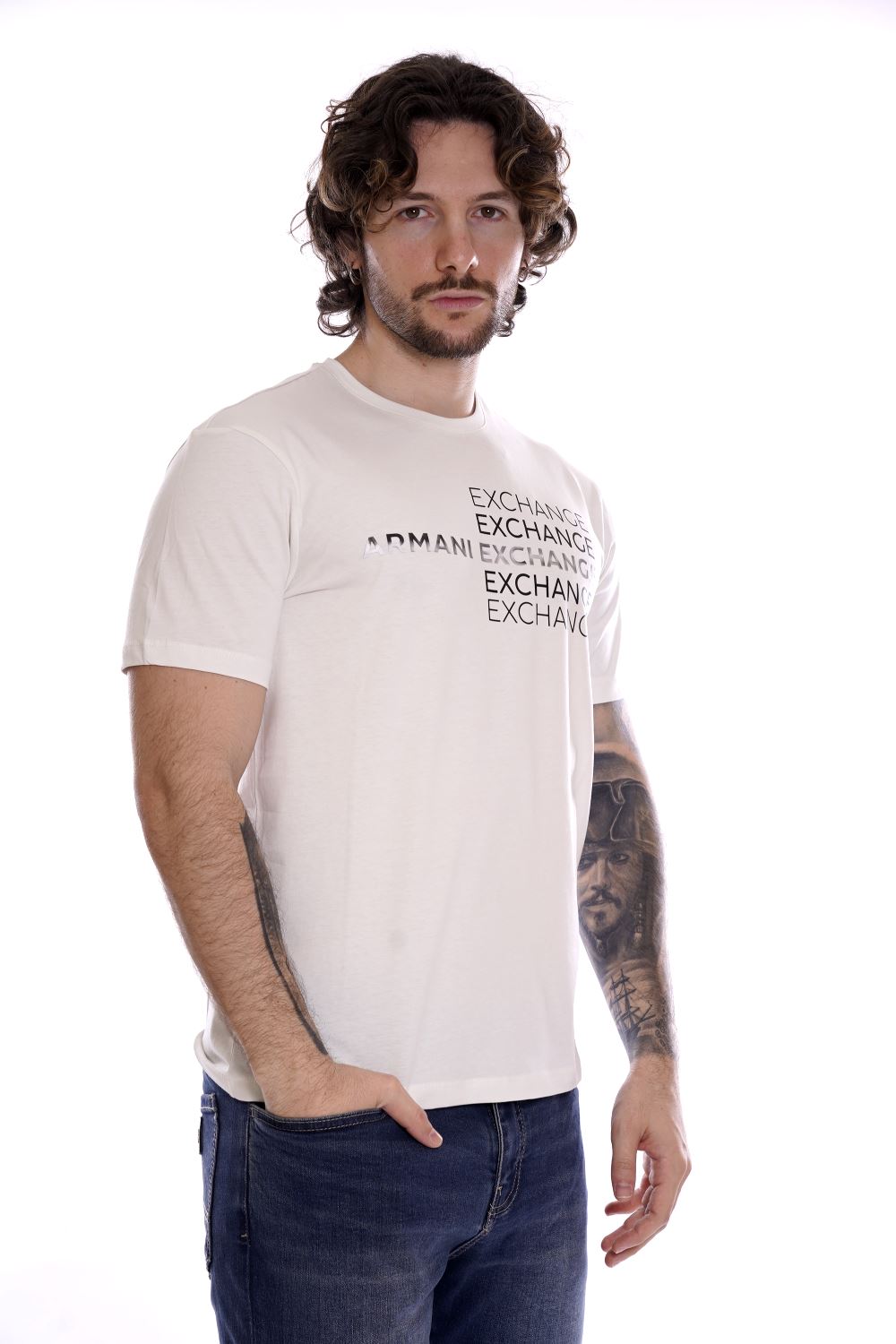 Armani T-shirt Bianca Da Uomo