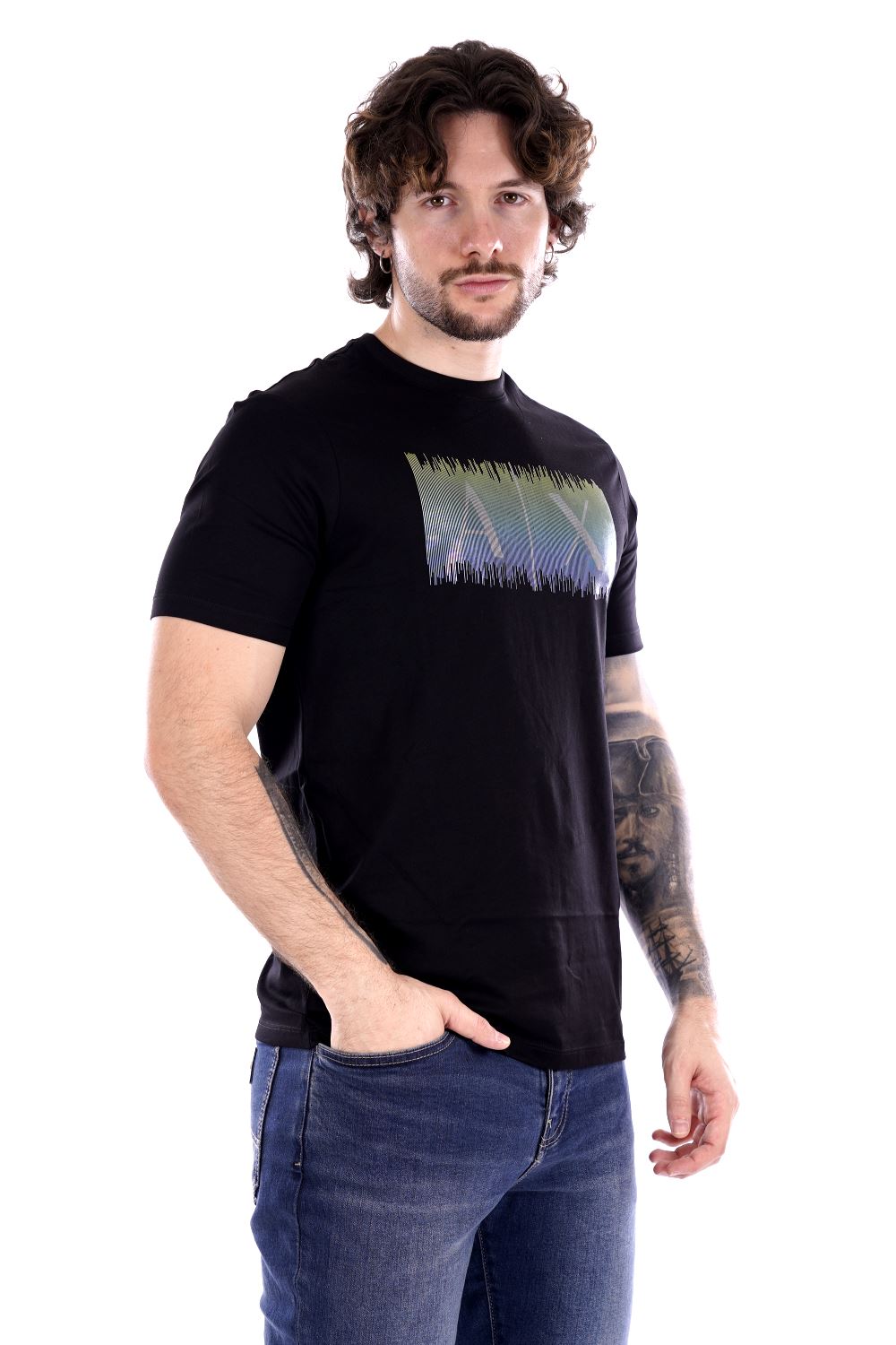 Armani T-shirt Nera Da Uomo