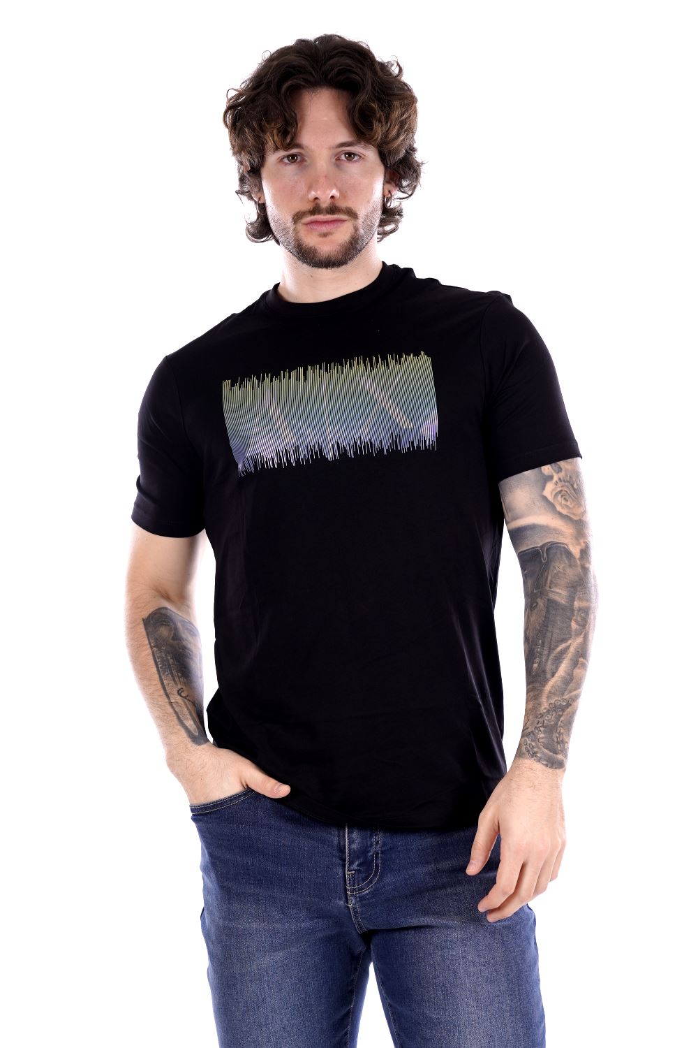 Armani T-shirt Nera Da Uomo