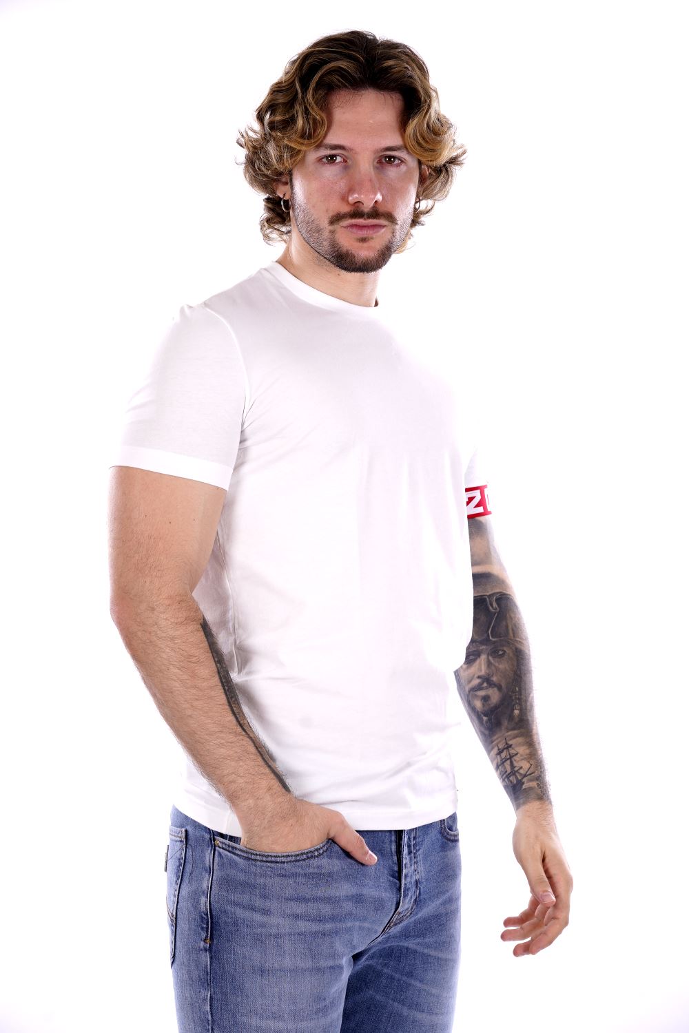 T-shirt DSQUARED2 da Uomo - bianca D9M3S513104 BIANCOROSSO