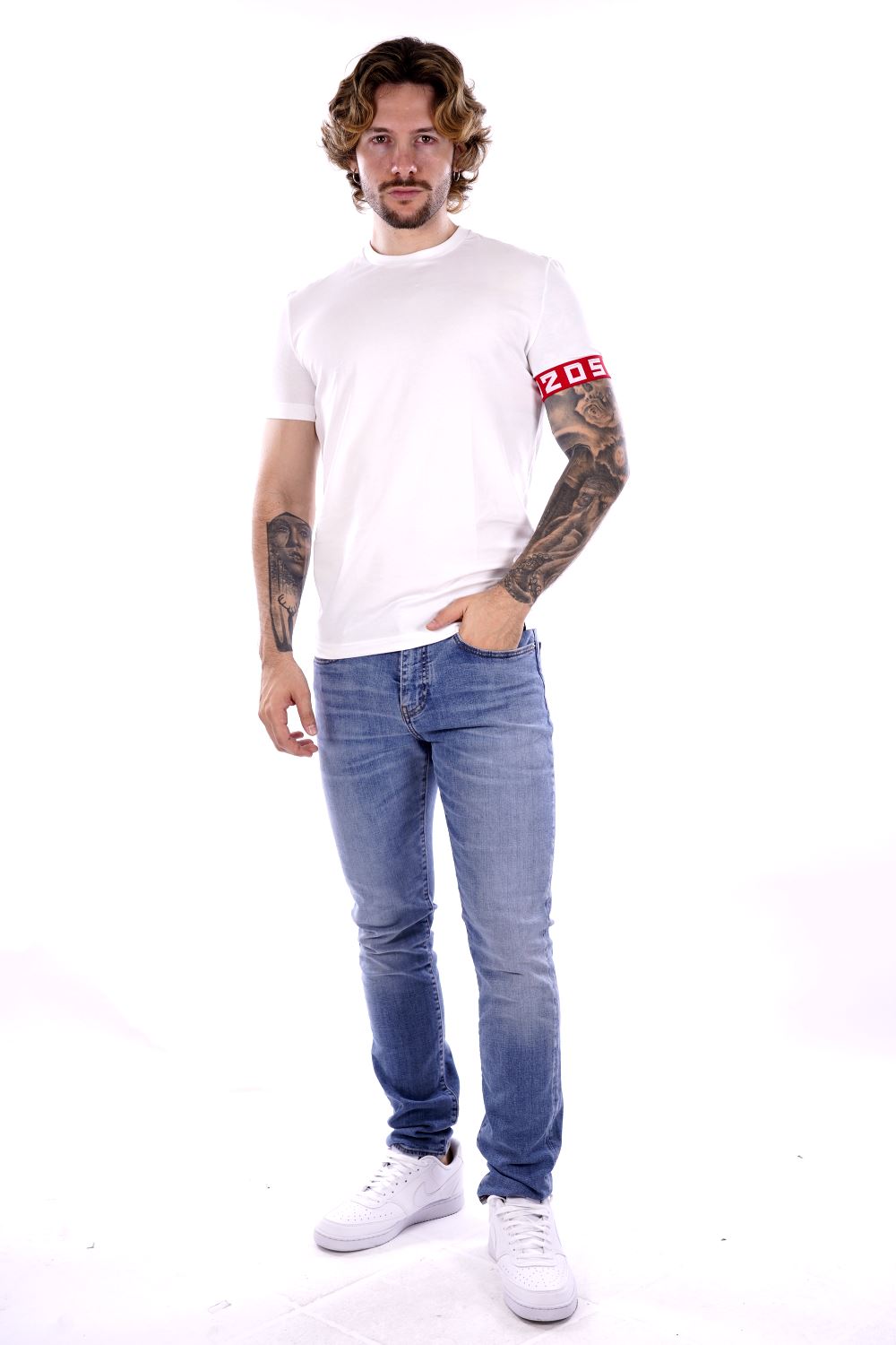 T-shirt DSQUARED2 da Uomo - bianca D9M3S513104 BIANCOROSSO
