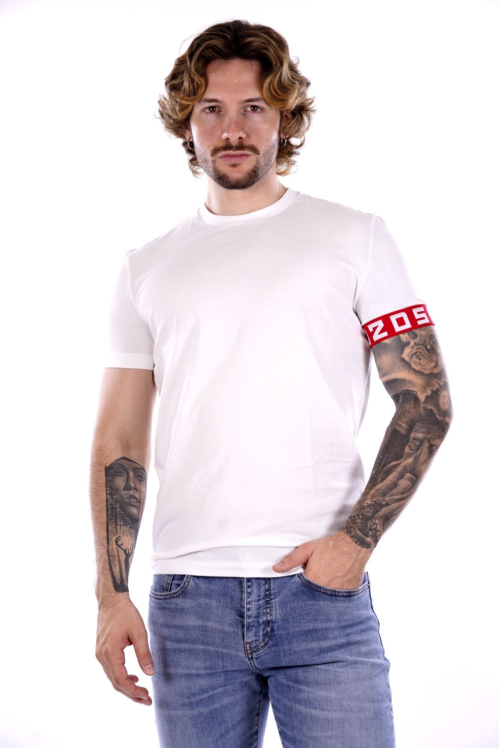 T-shirt DSQUARED2 da Uomo - bianca D9M3S513104 BIANCOROSSO