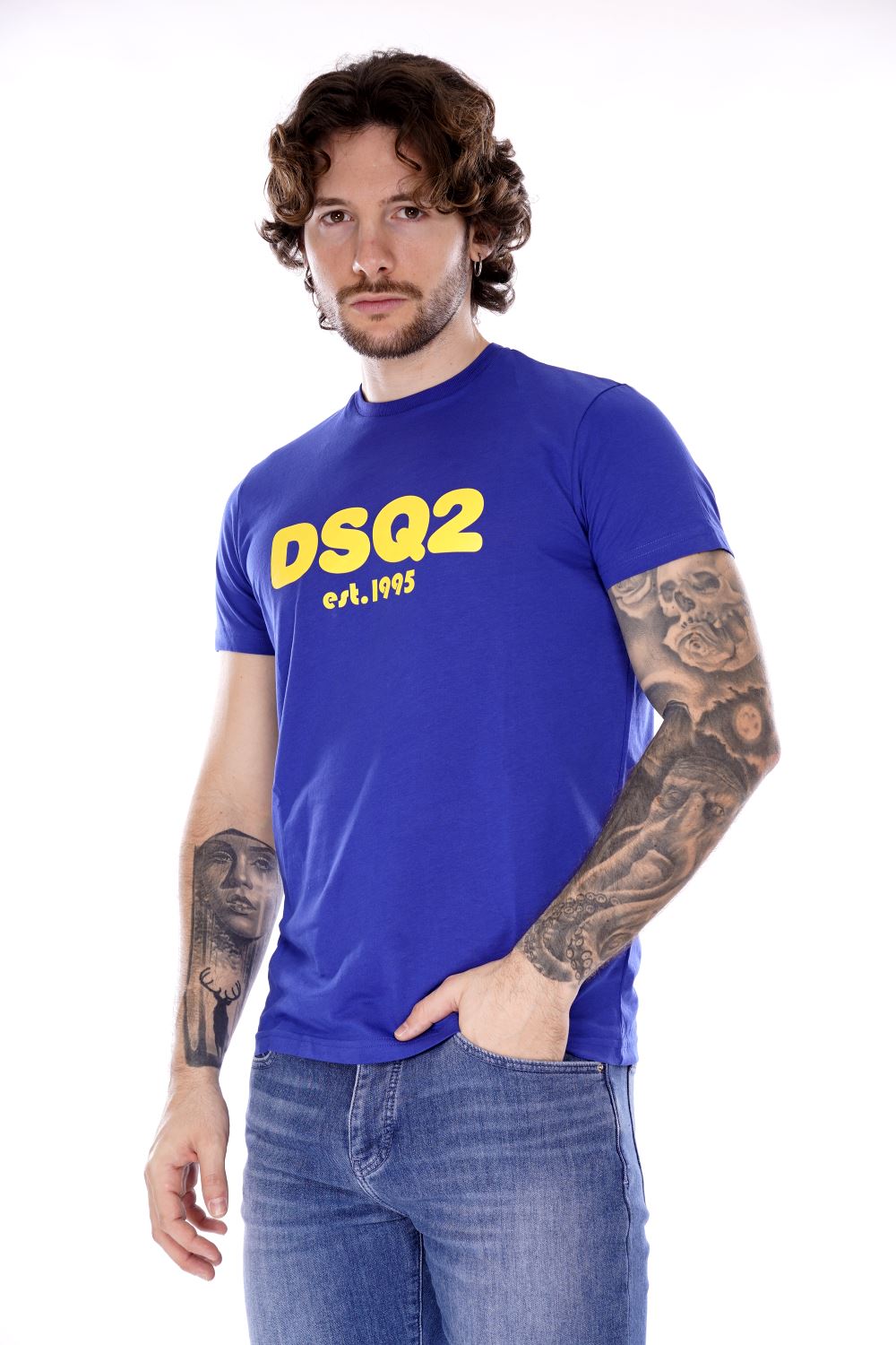 Dsquared2 T-shir Blu Da Ragazzo