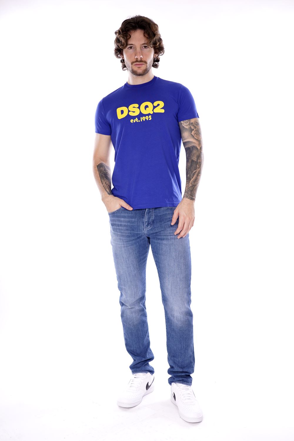 Dsquared2 T-shir Blu Da Ragazzo