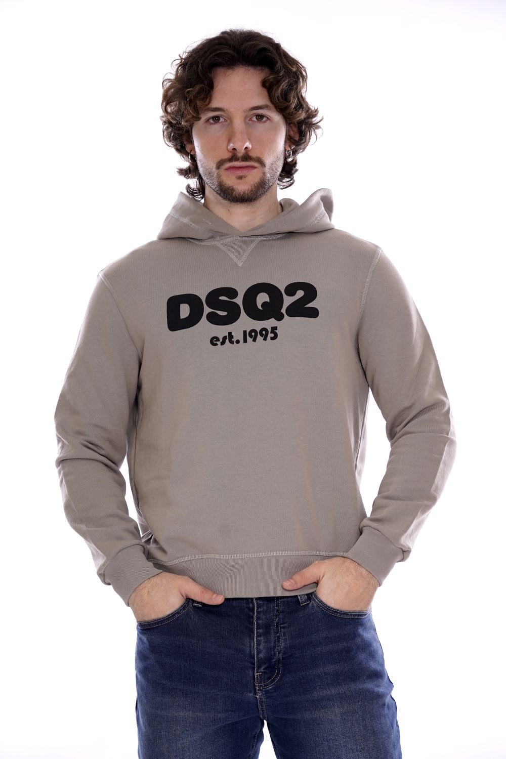 Dsquared Felpa Grigia Da Ragazzo