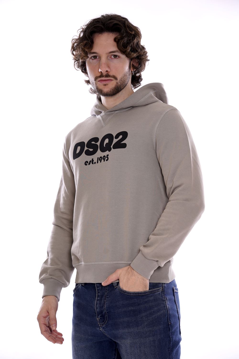 Dsquared Felpa Grigia Da Ragazzo