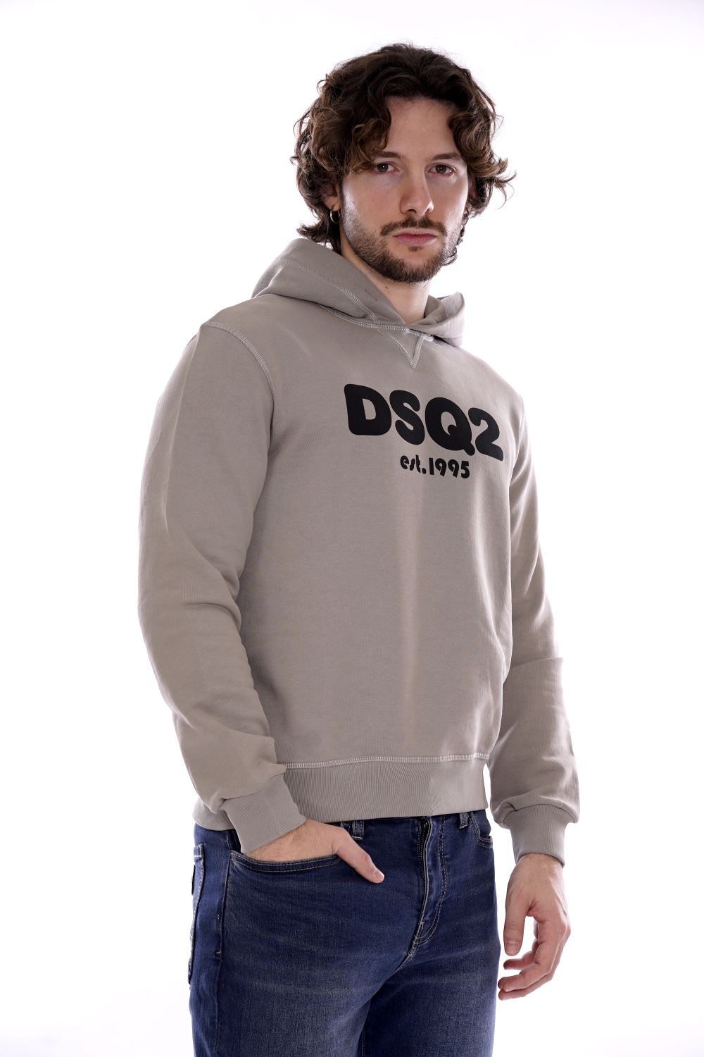 Dsquared Felpa Grigia Da Ragazzo