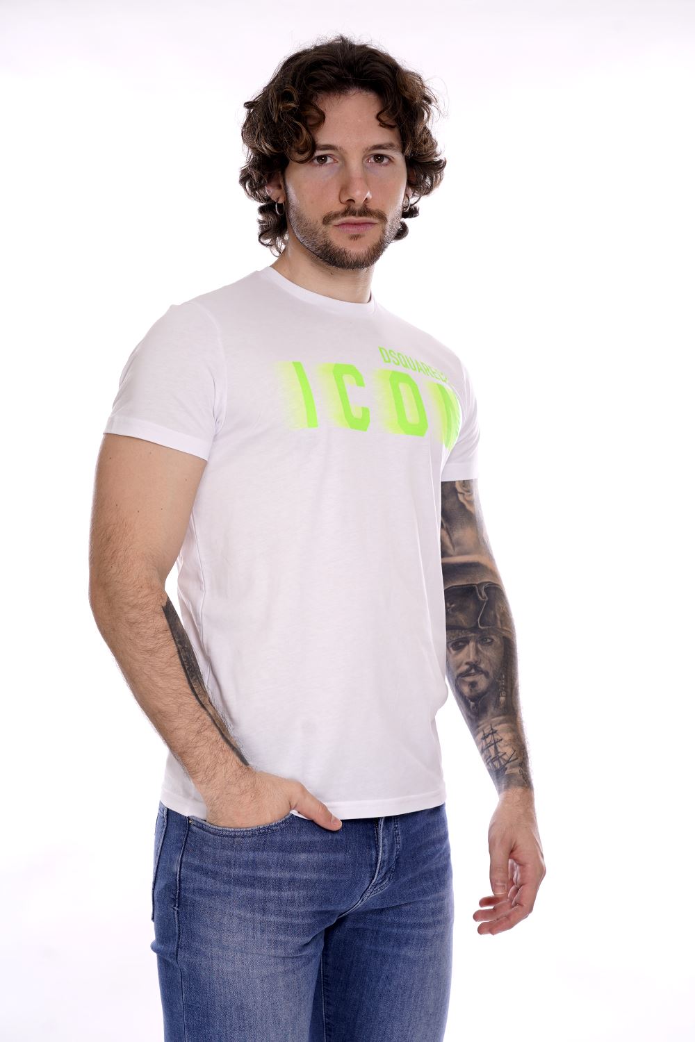 Dsquared2 T-shirt Bianca Da Ragazzo
