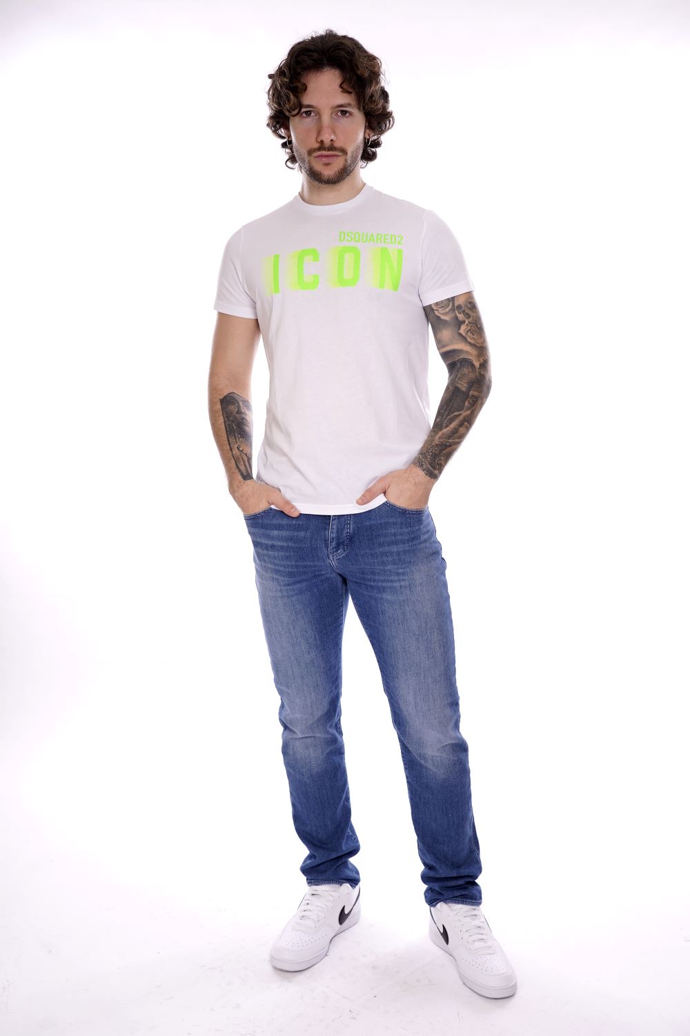 Dsquared2 T-shirt Bianca Da Ragazzo