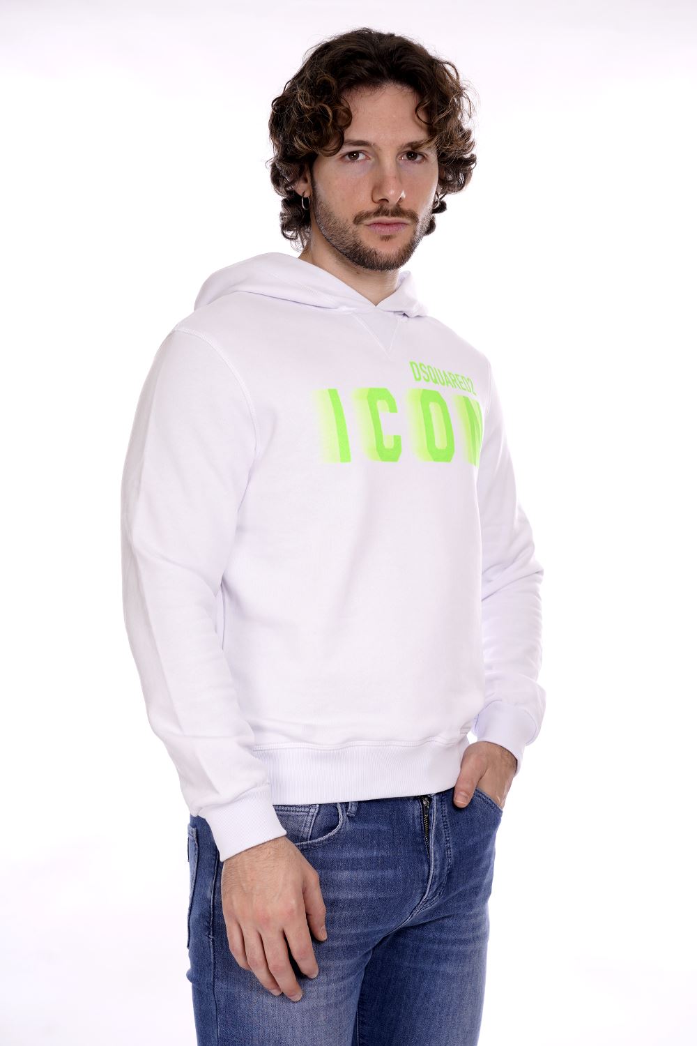 Dsquared2 Felpa Bianca Da Ragazzo