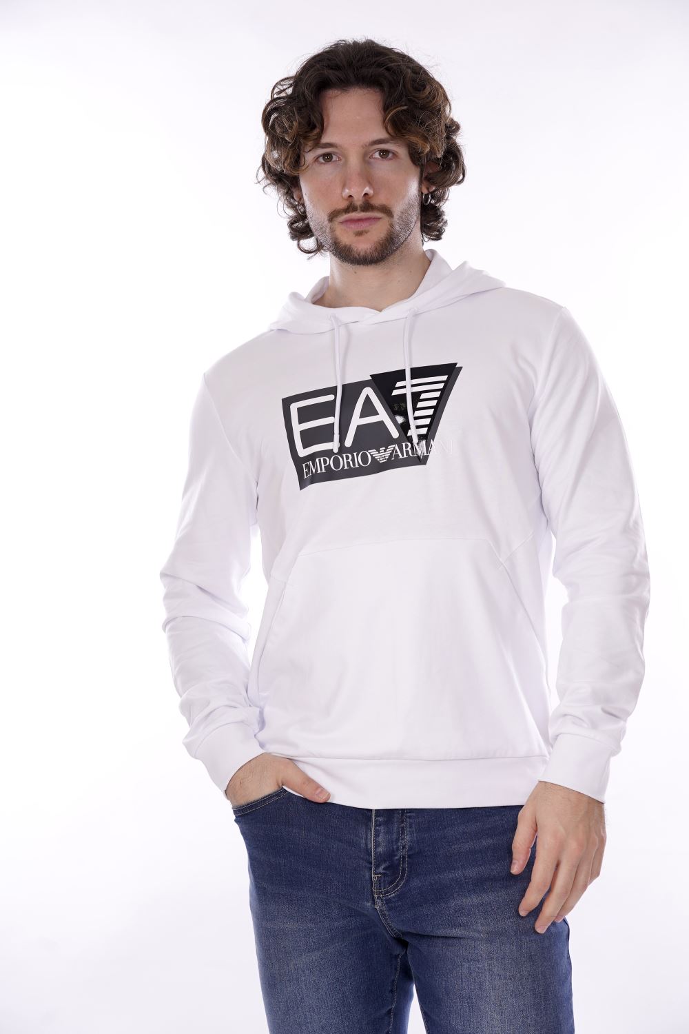 Armani Felpa Bianca Da Uomo
