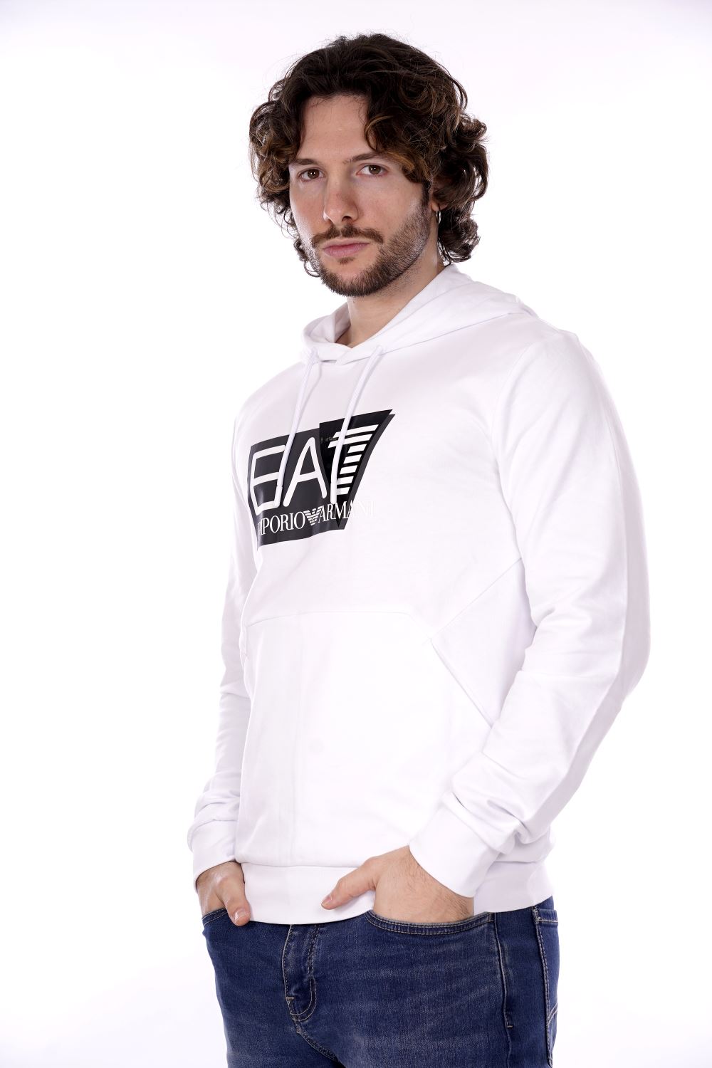 Armani Felpa Bianca Da Uomo