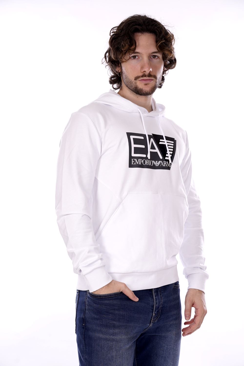 Armani Felpa Bianca Da Uomo