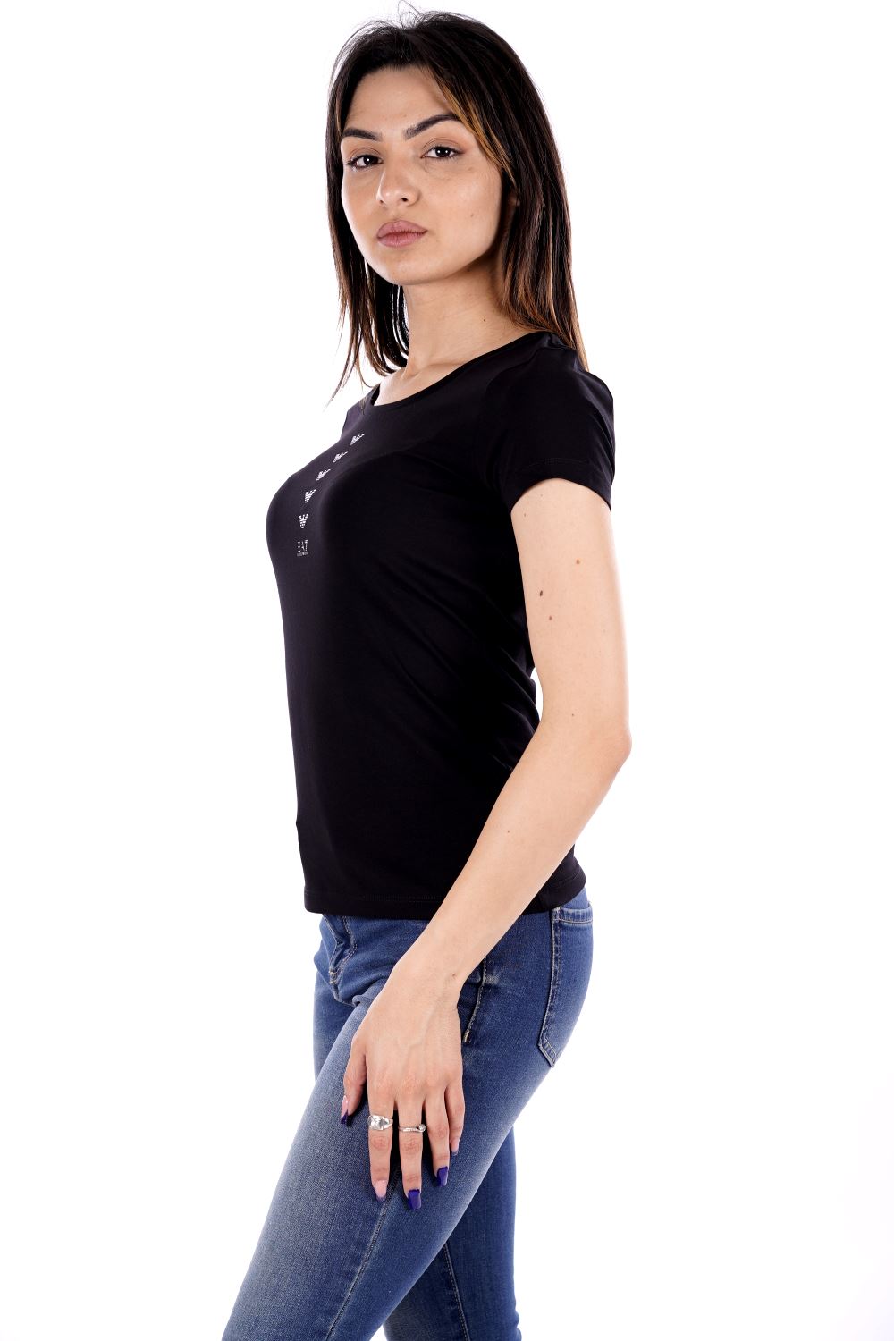 T-shirt EA7 da Donna - nero 3DTT20TJFKZ0228