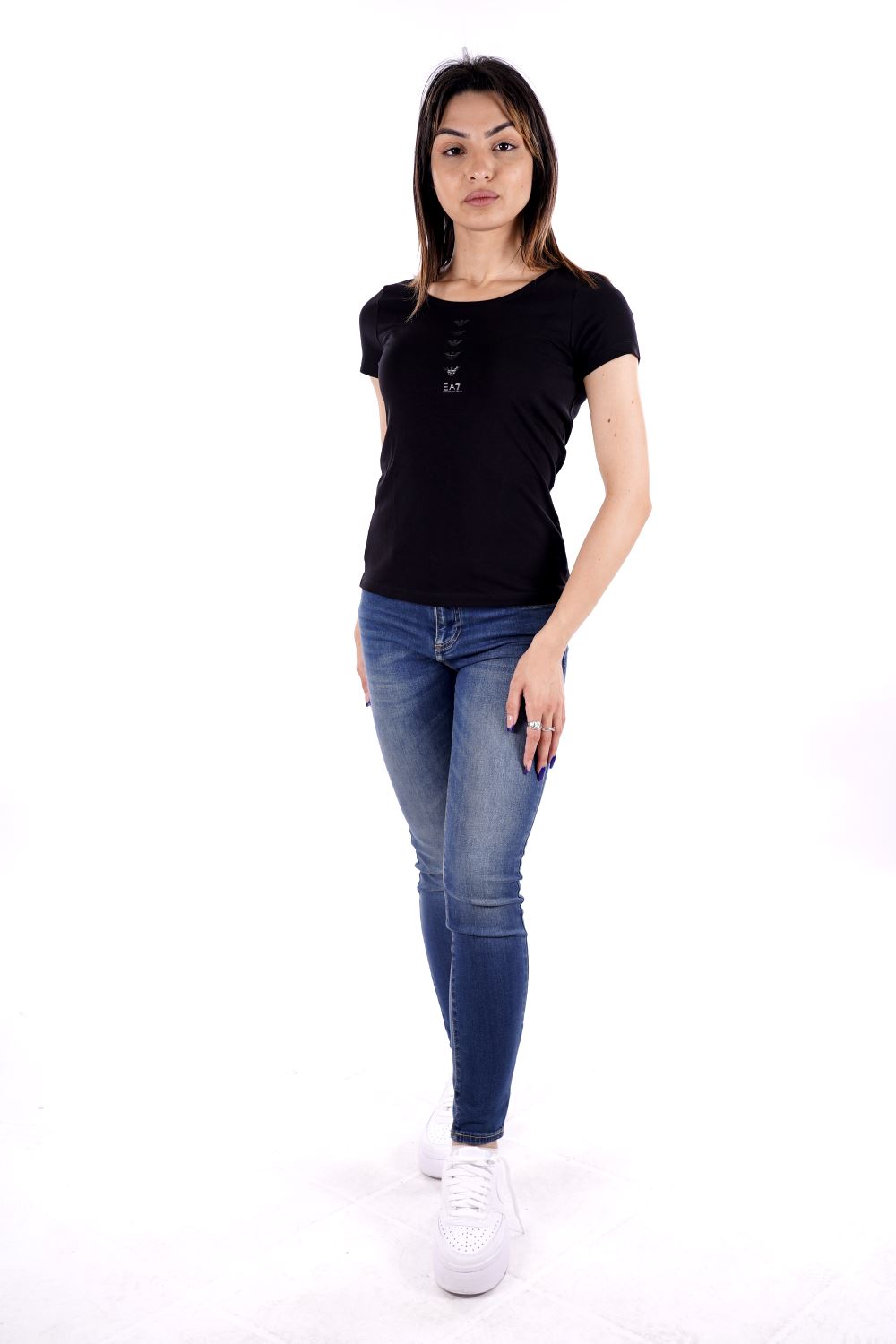 T-shirt EA7 da Donna - nero 3DTT20TJFKZ0228