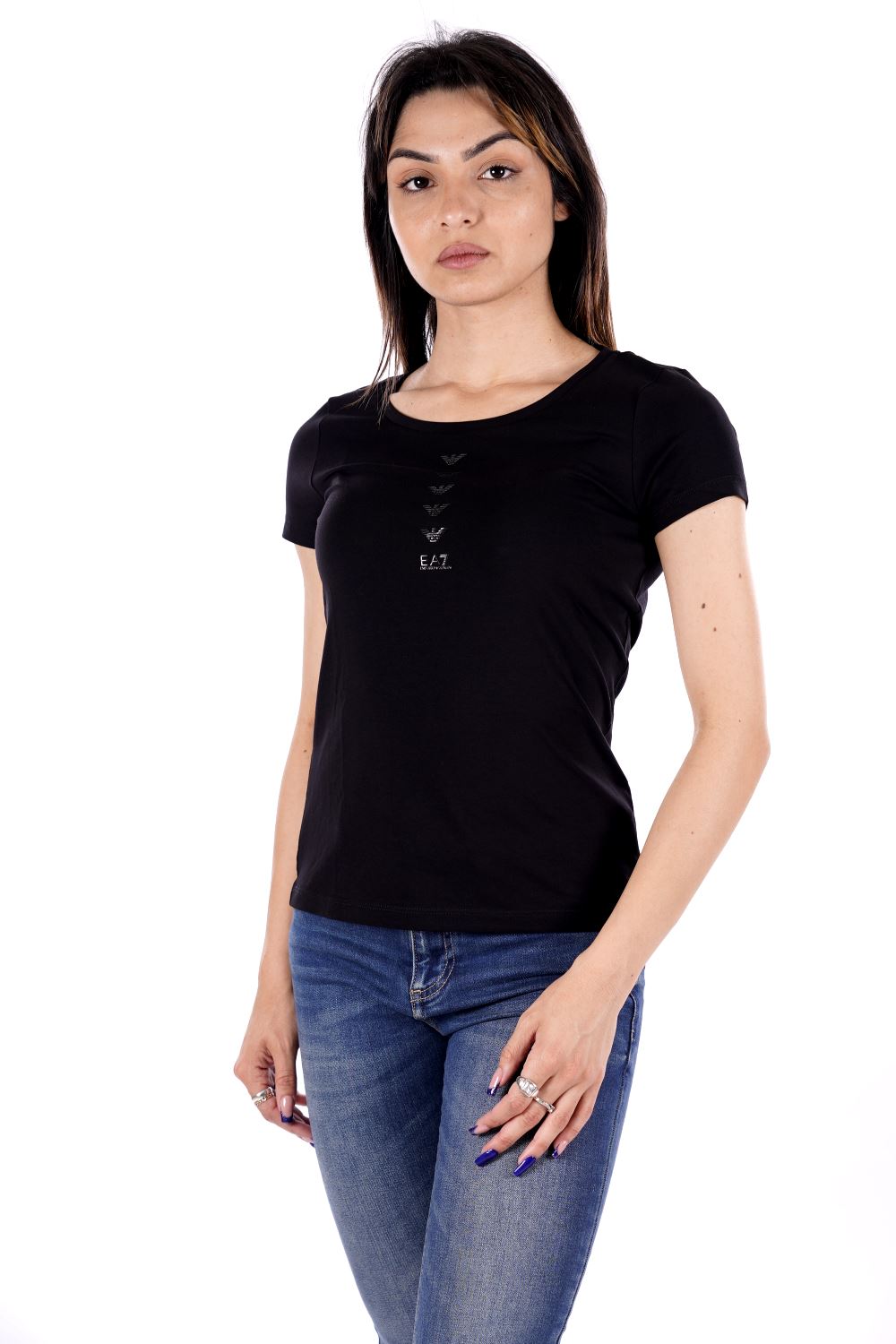 T-shirt EA7 da Donna - nero 3DTT20TJFKZ0228