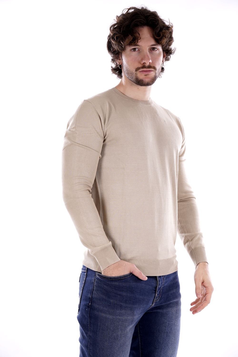 Maglia Beige Da Uomo
