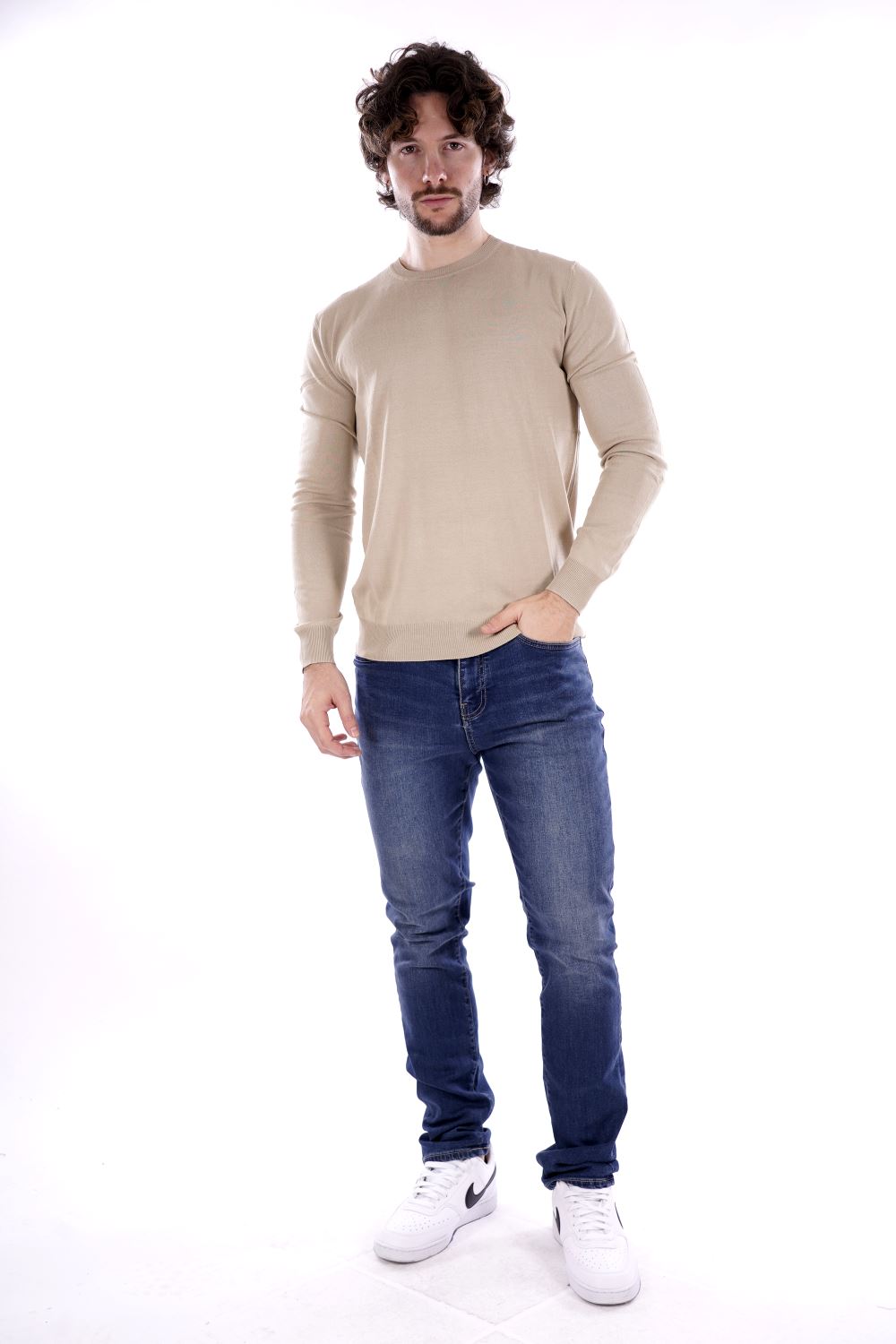 Maglia Beige Da Uomo
