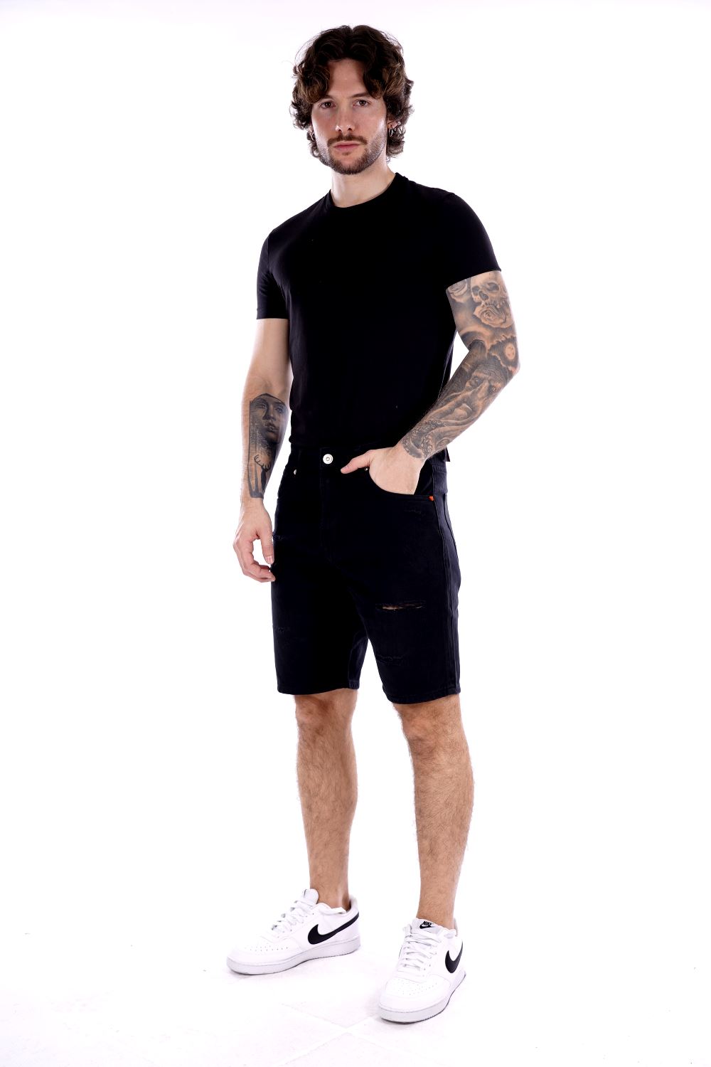 Gianni Lupo Bermuda Nero Da Uomo
