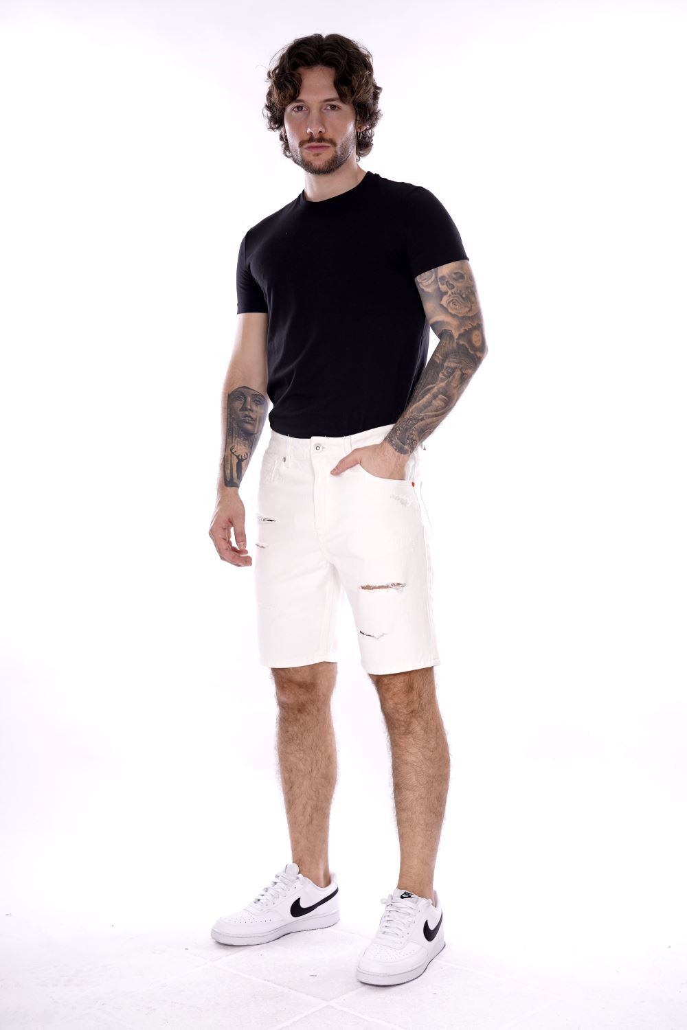 Gianni Lupo Bermuda Bianco Da Uomo