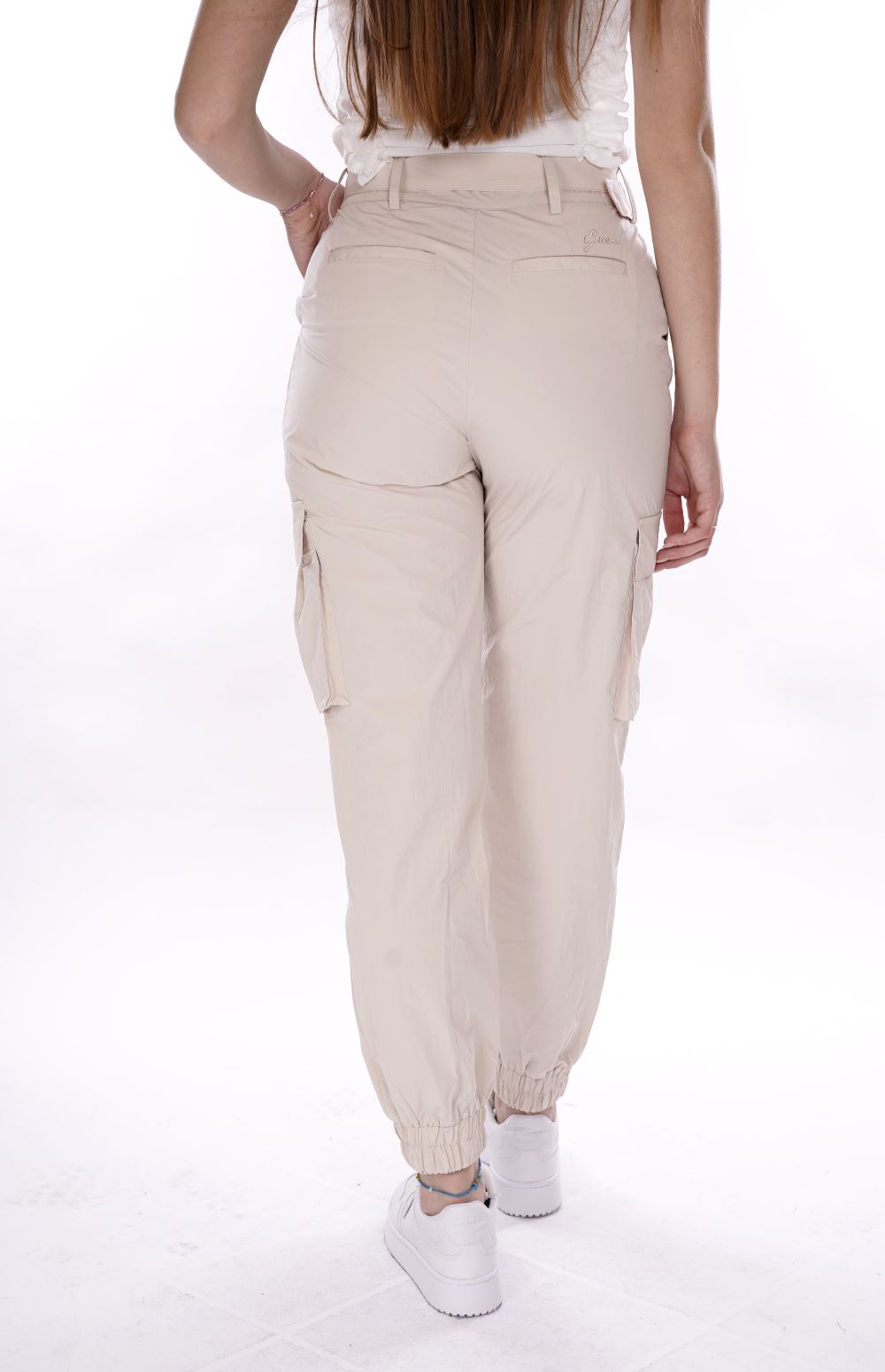 Guess Pantalone Beige Da Donna