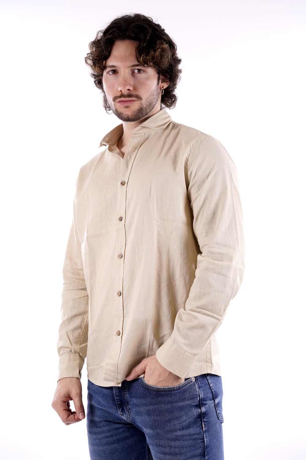 Camicia HAMAKI HO da Uomo - beige CE1232HBEIGE