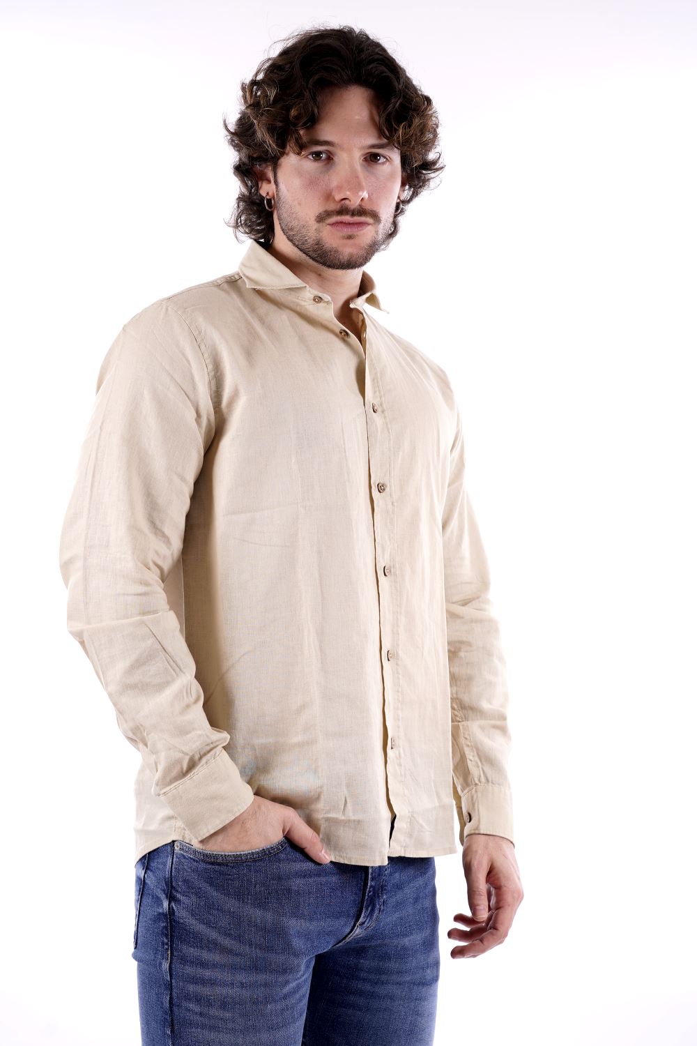 Camicia HAMAKI HO da Uomo - beige CE1232HBEIGE