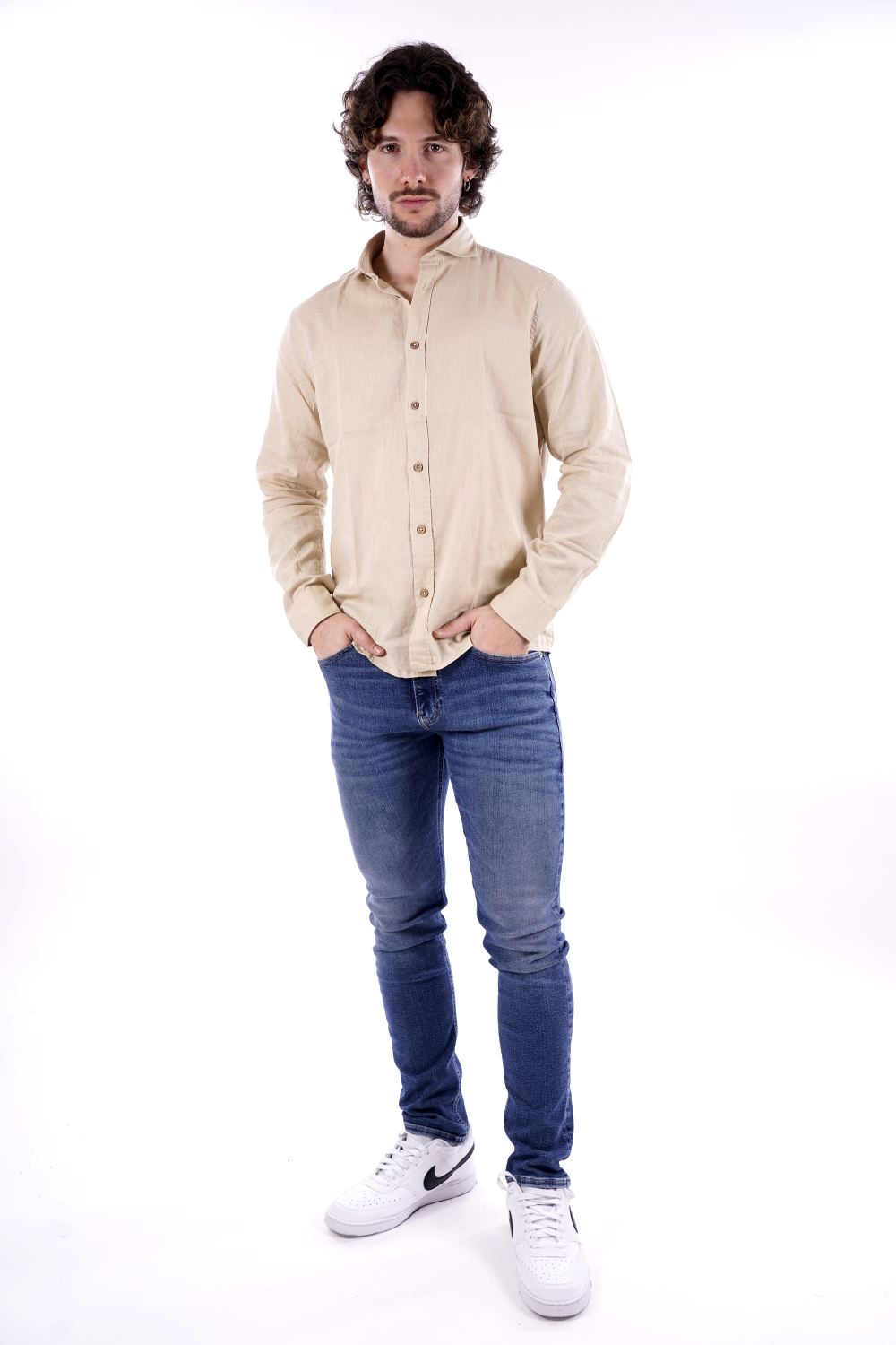 Camicia HAMAKI HO da Uomo - beige CE1232HBEIGE