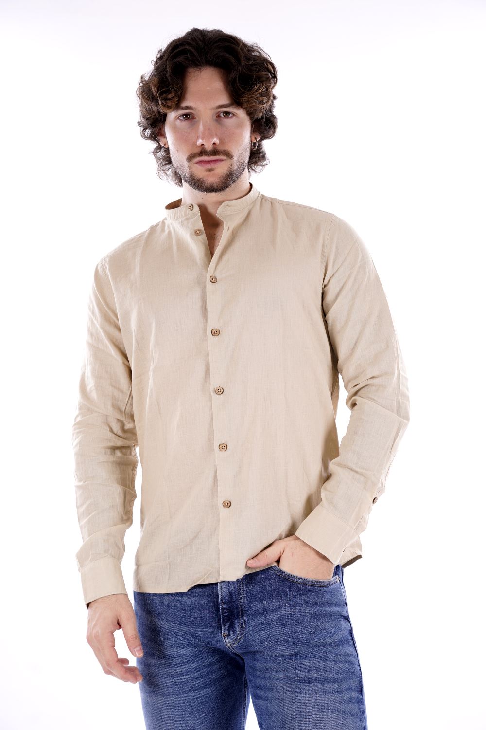 Camicia HAMAKI HO da Uomo - beige CE1233HBEIGE