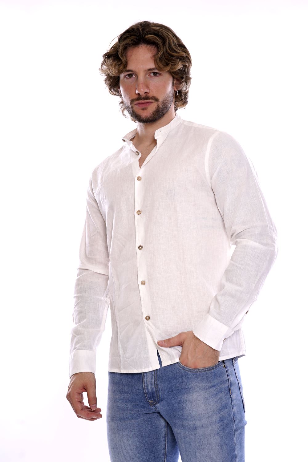 Hamaki Ho Camicia Bianca Da Uomo