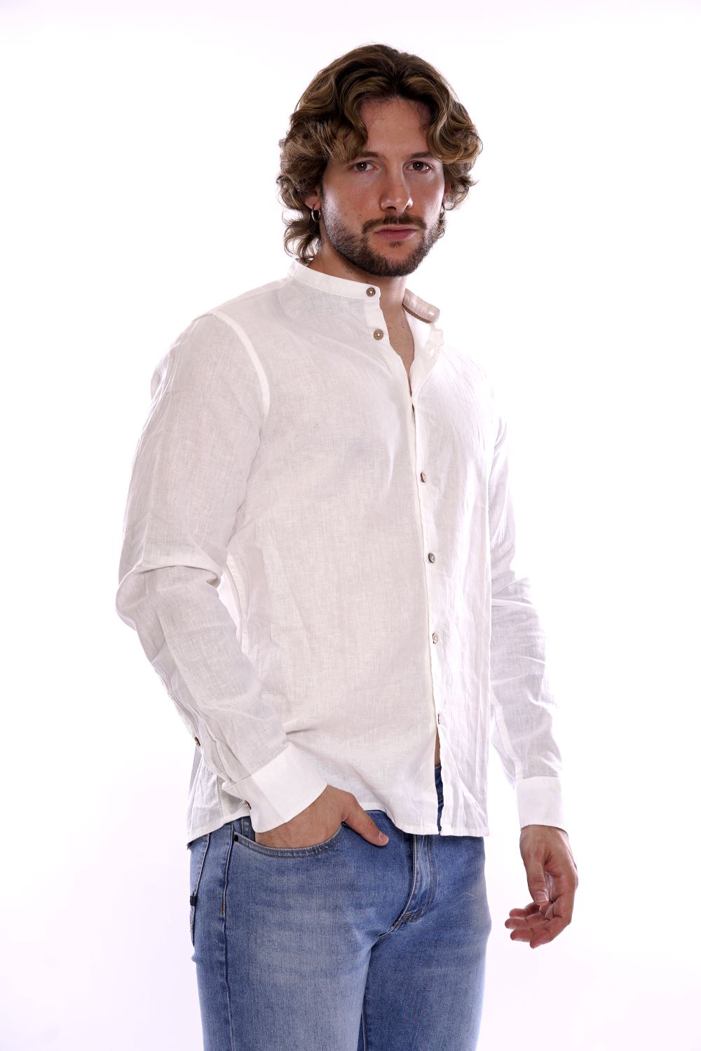Hamaki Ho Camicia Bianca Da Uomo