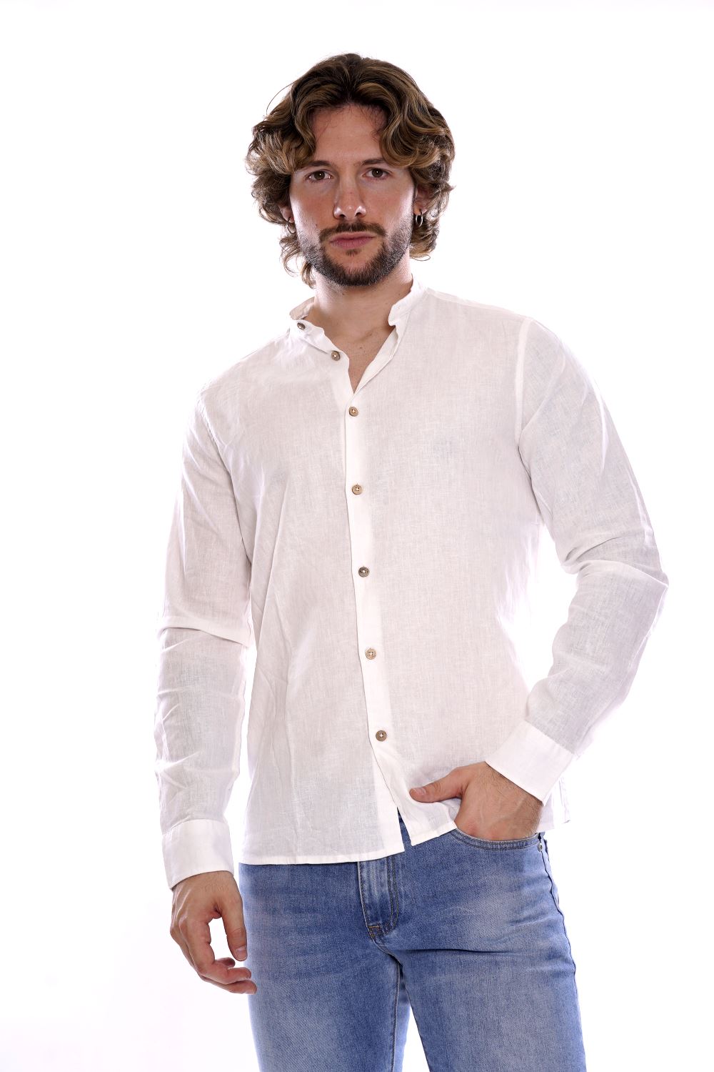 Hamaki Ho Camicia Bianca Da Uomo
