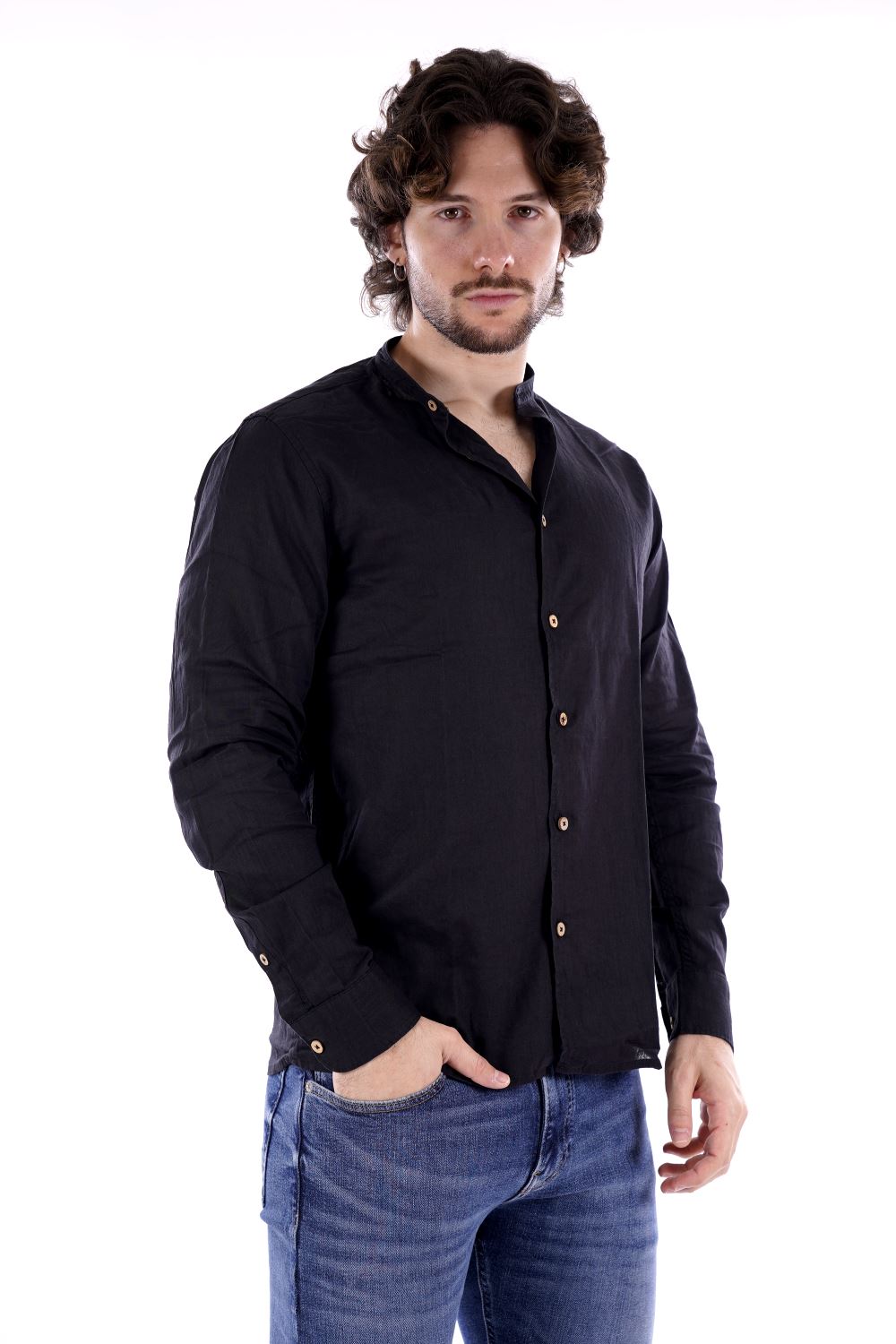 Hamaki Ho Camicia Nera Da Uomo