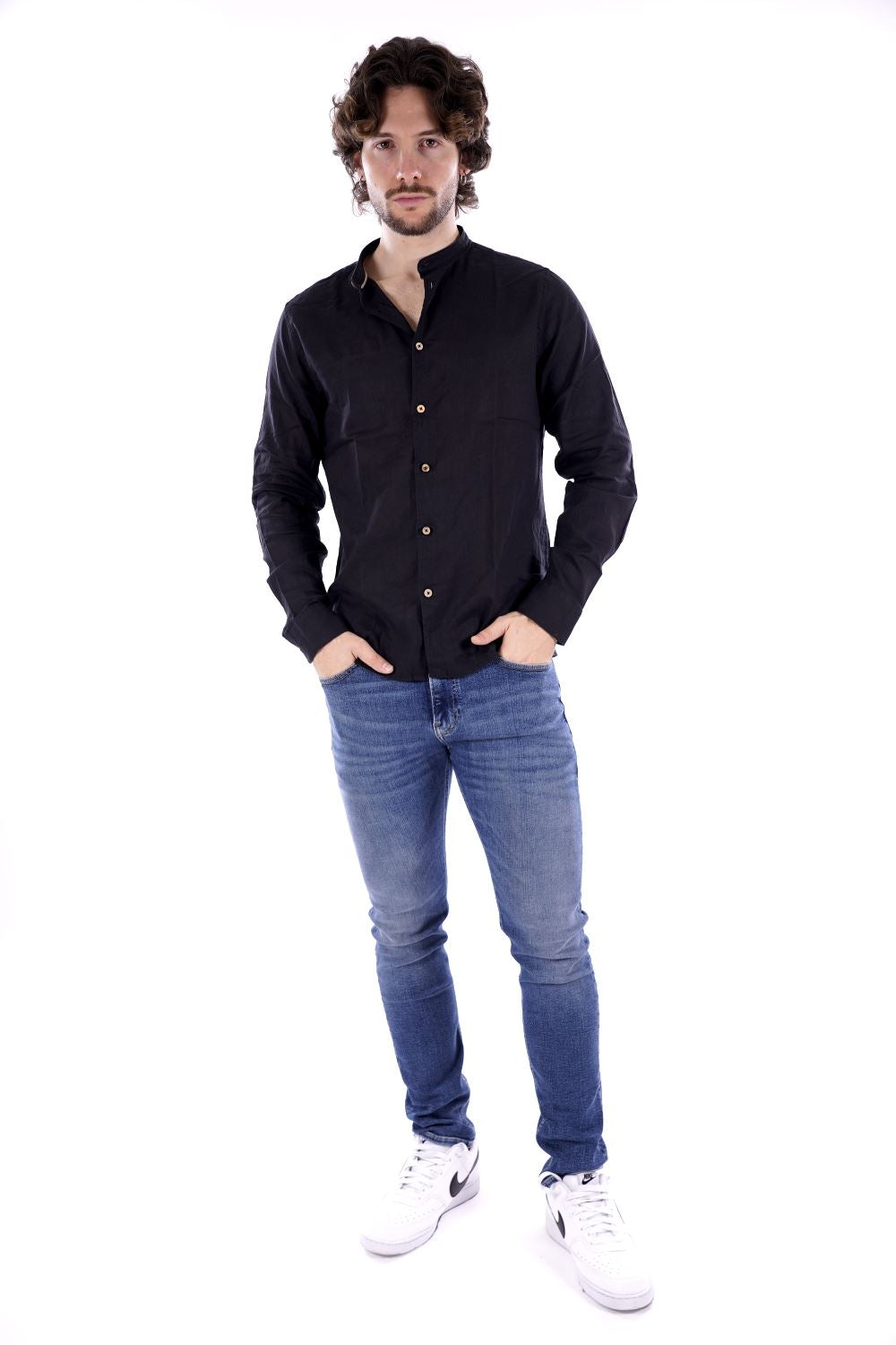 Hamaki Ho Camicia Nera Da Uomo