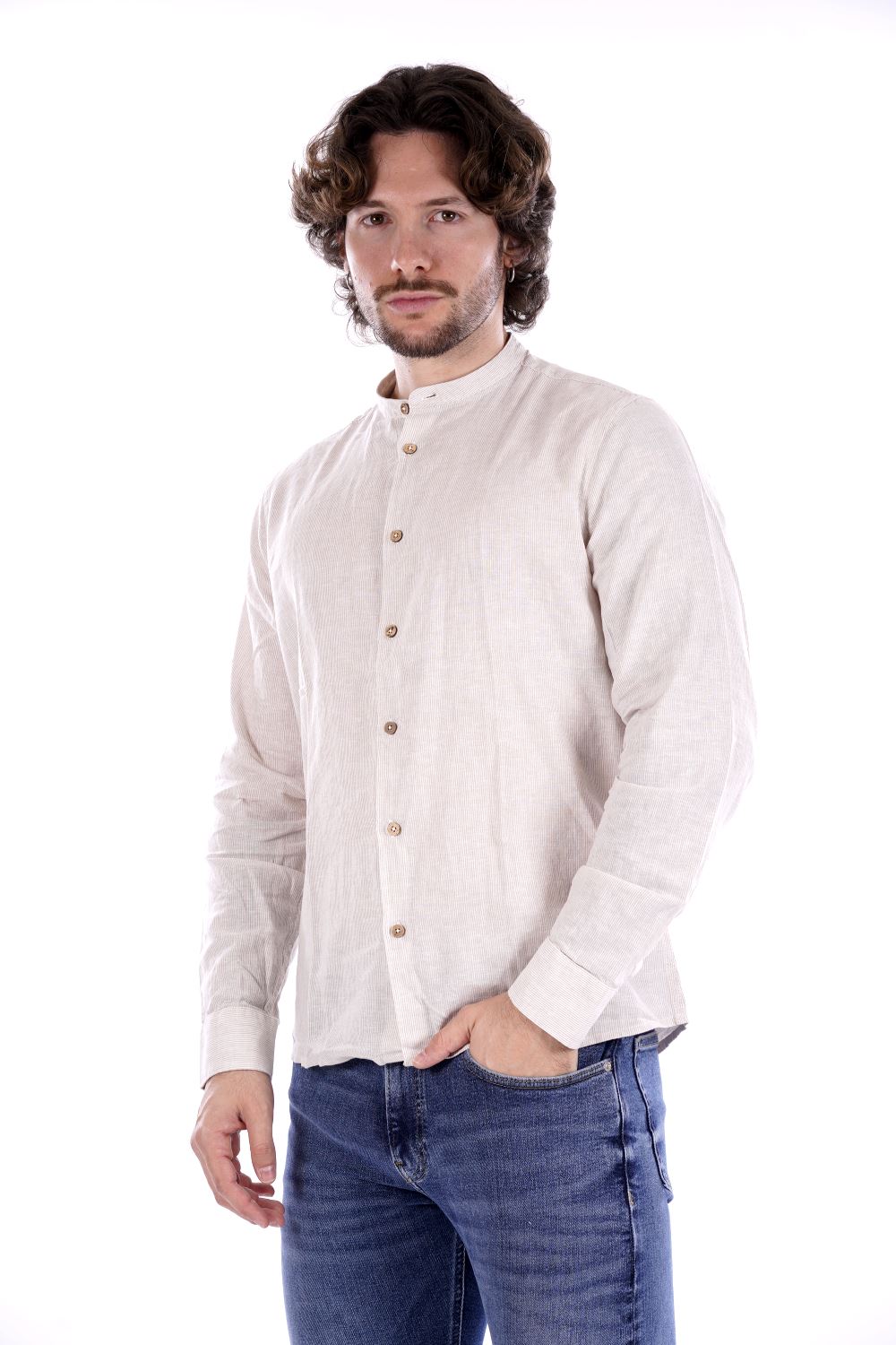 Camicia HAMAKI HO da Uomo - beige CE1238HBEIGE