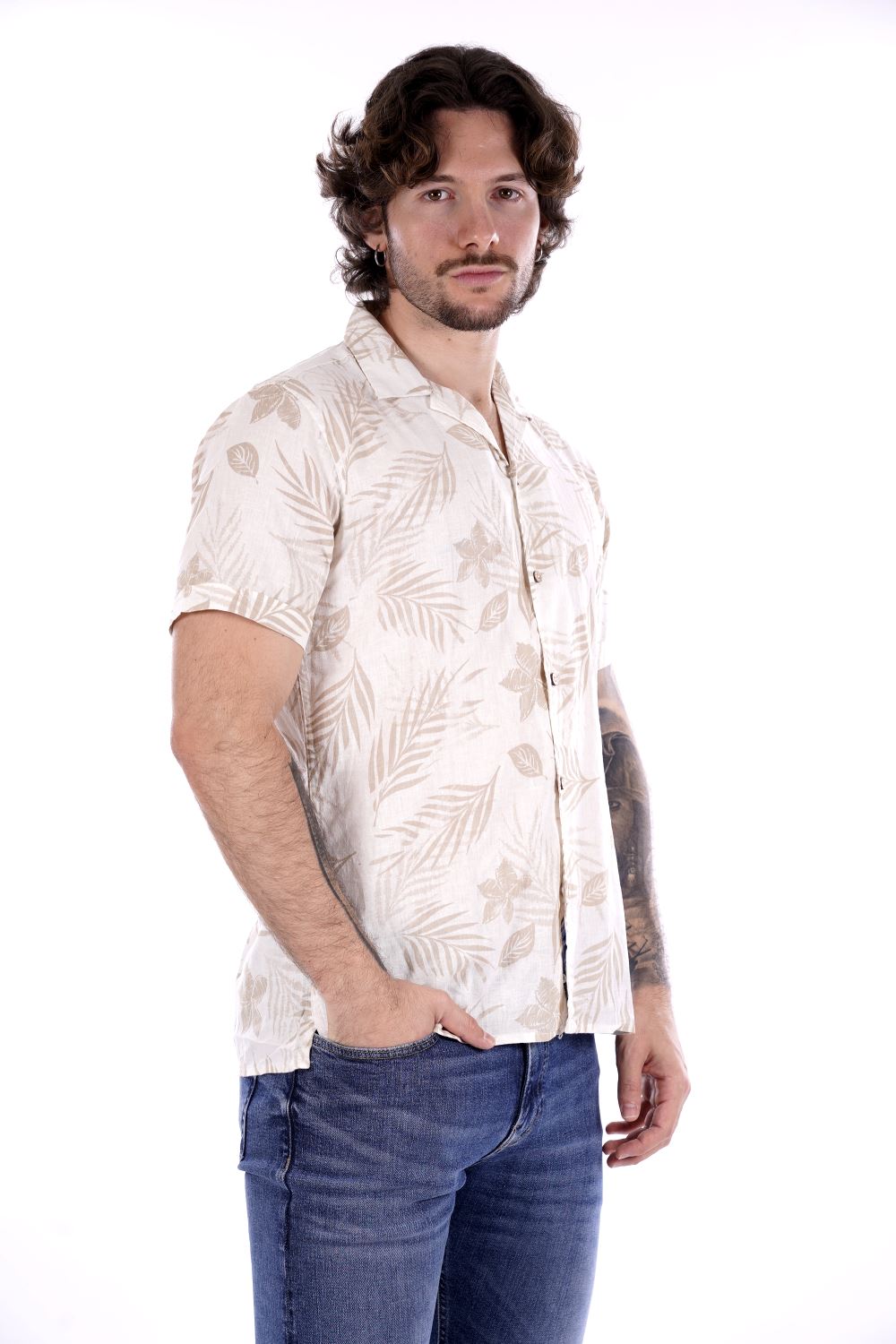 Camicia maniche corte HAMAKI HO da Uomo - beige CE1248HBEIGE