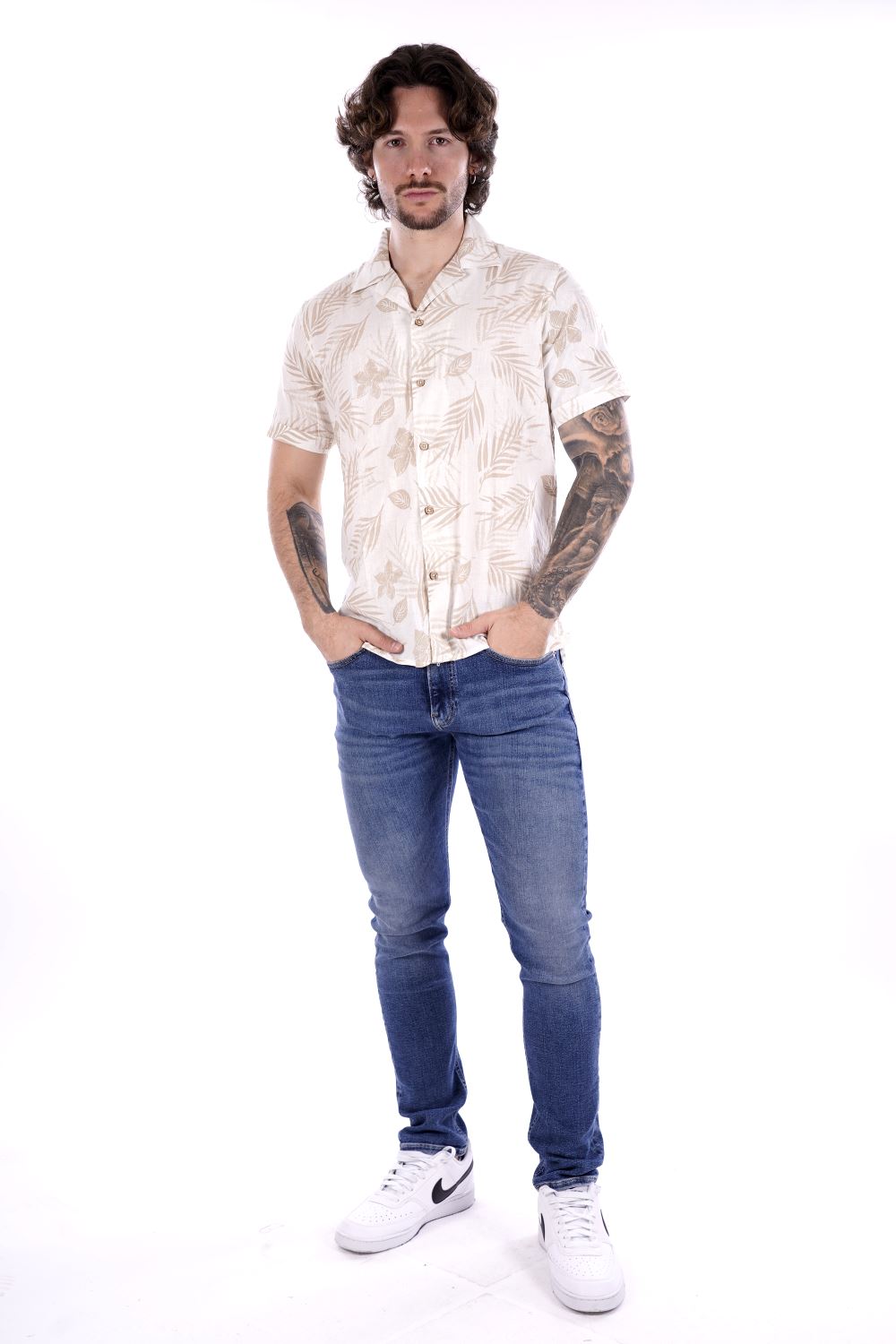 Camicia maniche corte HAMAKI HO da Uomo - beige CE1248HBEIGE
