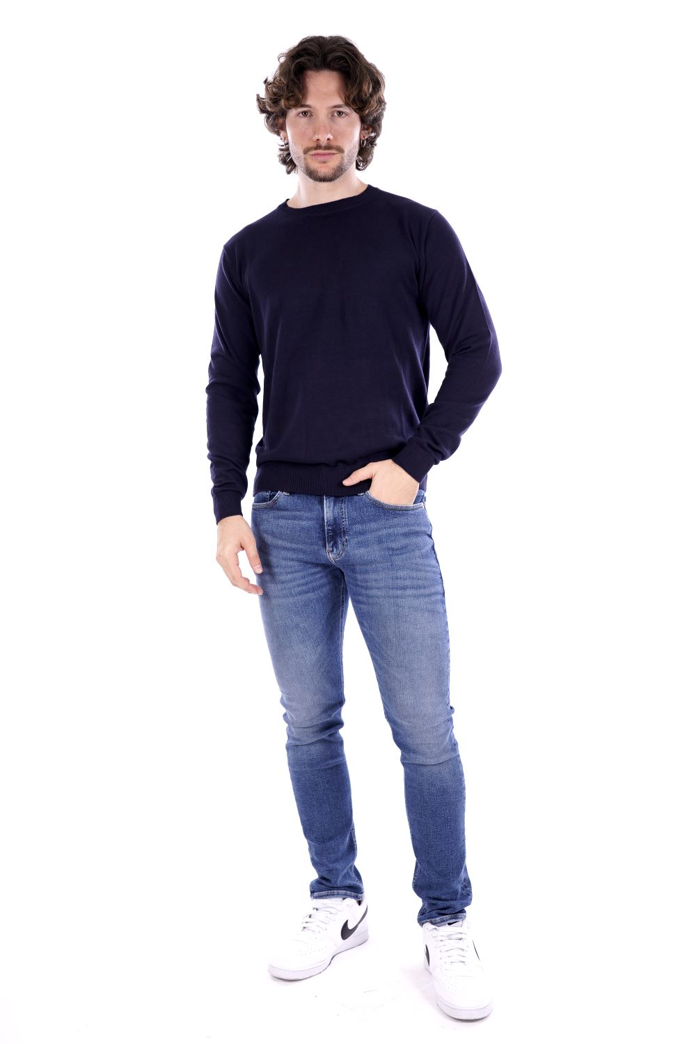Maglione in Filo HAMAKI HO da Uomo - blu ME3075HBLU