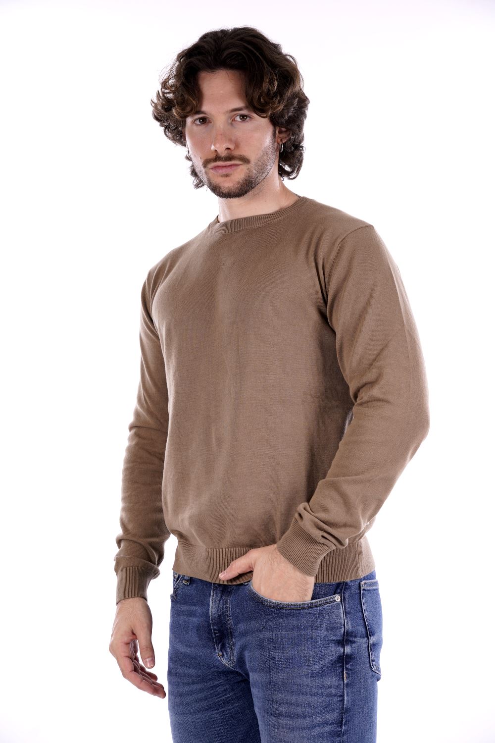 Maglione in Filo HAMAKI HO da Uomo - marrone ME3075HFANGO