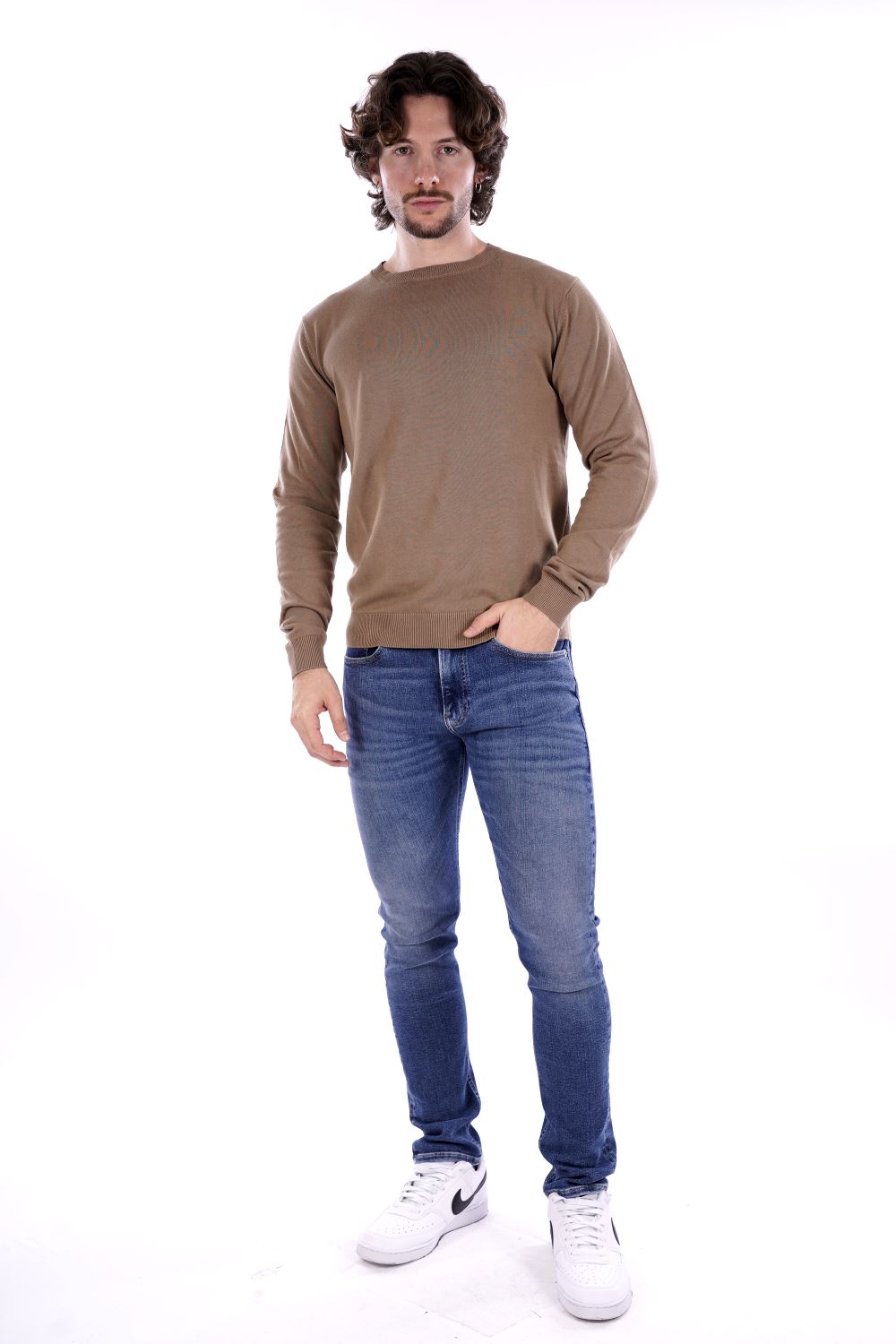 Maglione in Filo HAMAKI HO da Uomo - marrone ME3075HFANGO