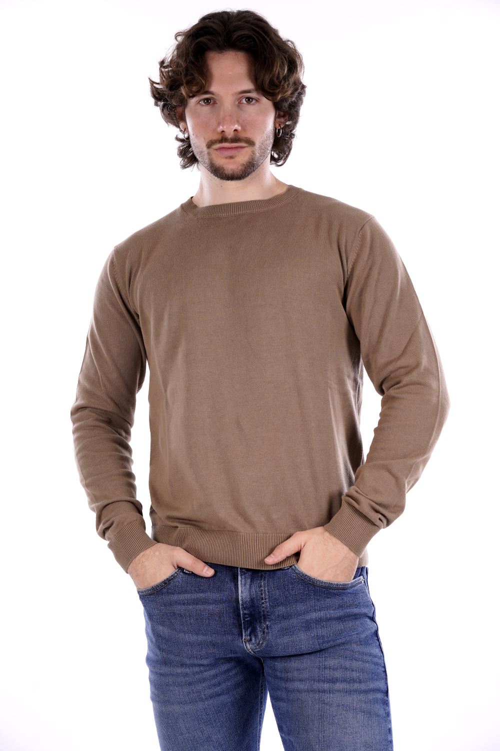 Maglione in Filo HAMAKI HO da Uomo - marrone ME3075HFANGO