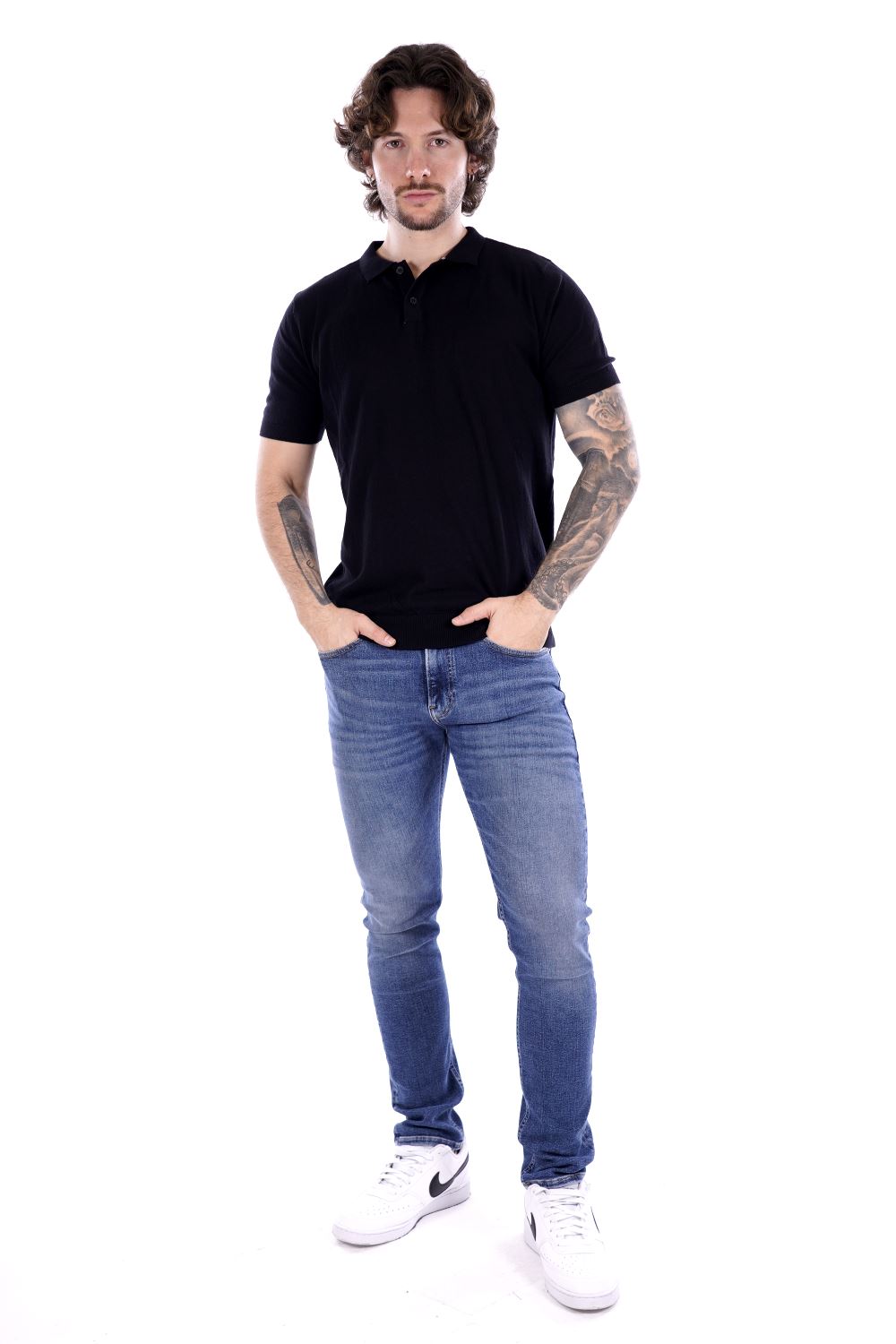 Polo maniche corte HAMAKI HO da Uomo - nero ME3081HNERO
