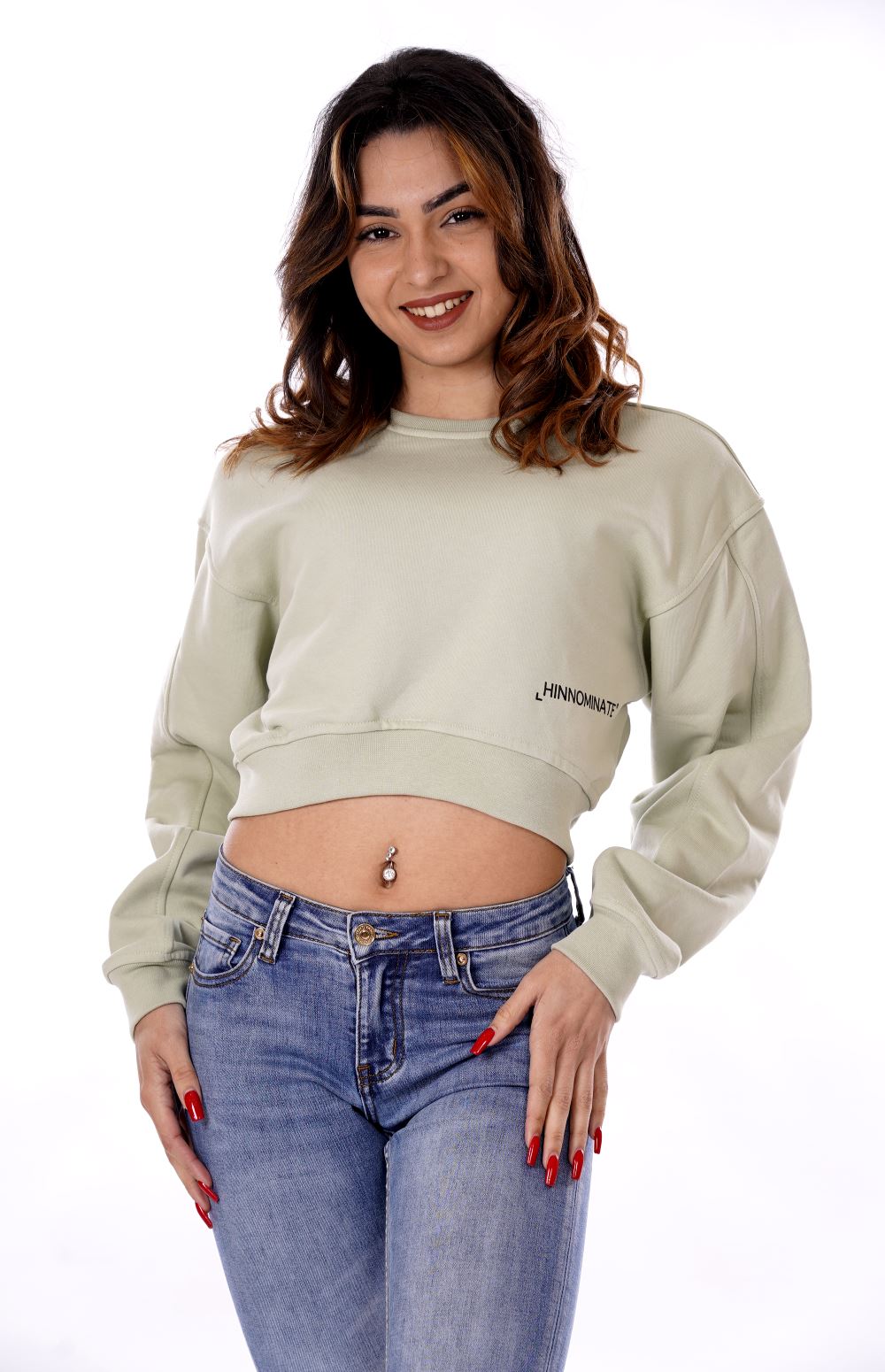 Hinnominate Felpa Verde Da Donna