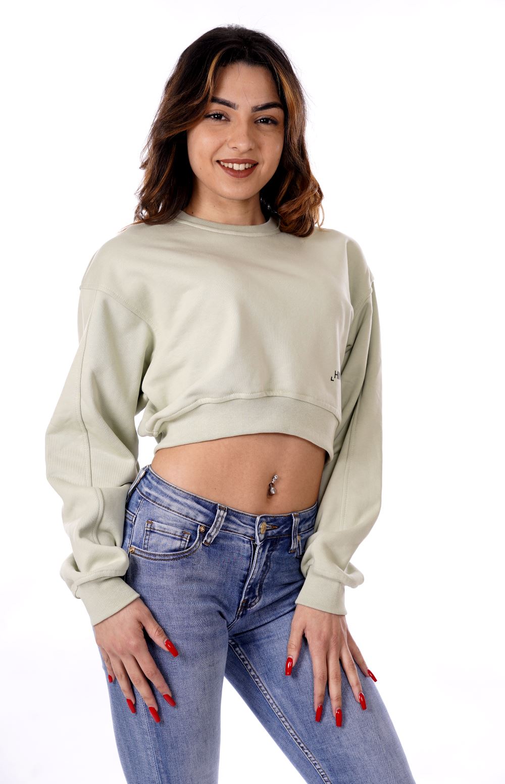 Hinnominate Felpa Verde Da Donna