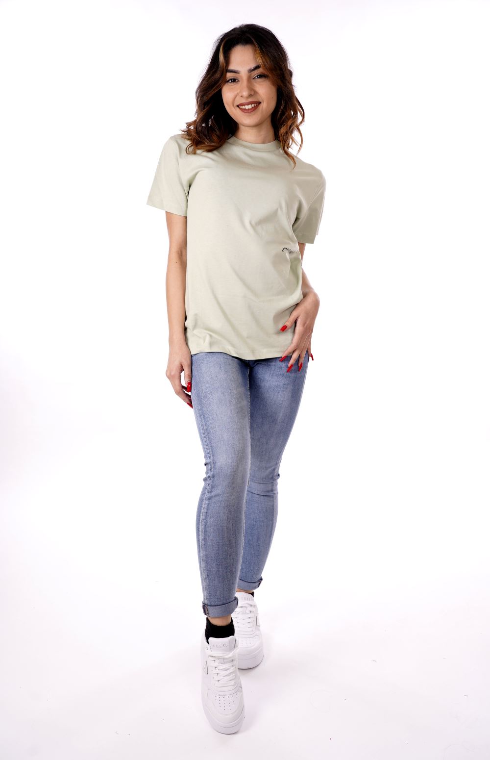 Hinnominate T-shirt Verde Da Donna